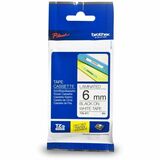 Brother Genuine P-touch TZe211 BK on WHT Label Tape, Laminated, 6mmX8m