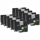 Premium Tape Brother TZe-S231 Extra Strength Adhesive Black/White 12mm (10)