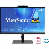 Viewsonic 24" 1080p Video Conferencing Monitor with Windows Hello Certified IR 5MP Webcam, USB-C, HDMI, DP