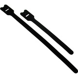C2G 8in Screw-Mountable Hook-and-Loop Cable Tie Multipack - 10 Pack