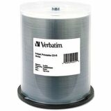 Verbatim CD-R 700MB 52X White Inkjet Printable - 100pk Spindle