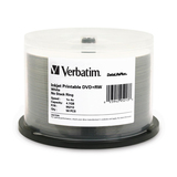 Verbatim DVD+RW 4.7GB 4x DataLifePlus White Inkjet Printable 50pk Spindle