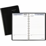 DayMinder 2024 Basic Daily Planner, Black, Small, 5