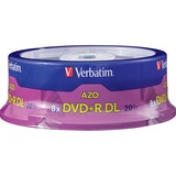 Verbatim AZO DVD+R DL 8.5GB 8X with Branded Surface - 20pk Spindle