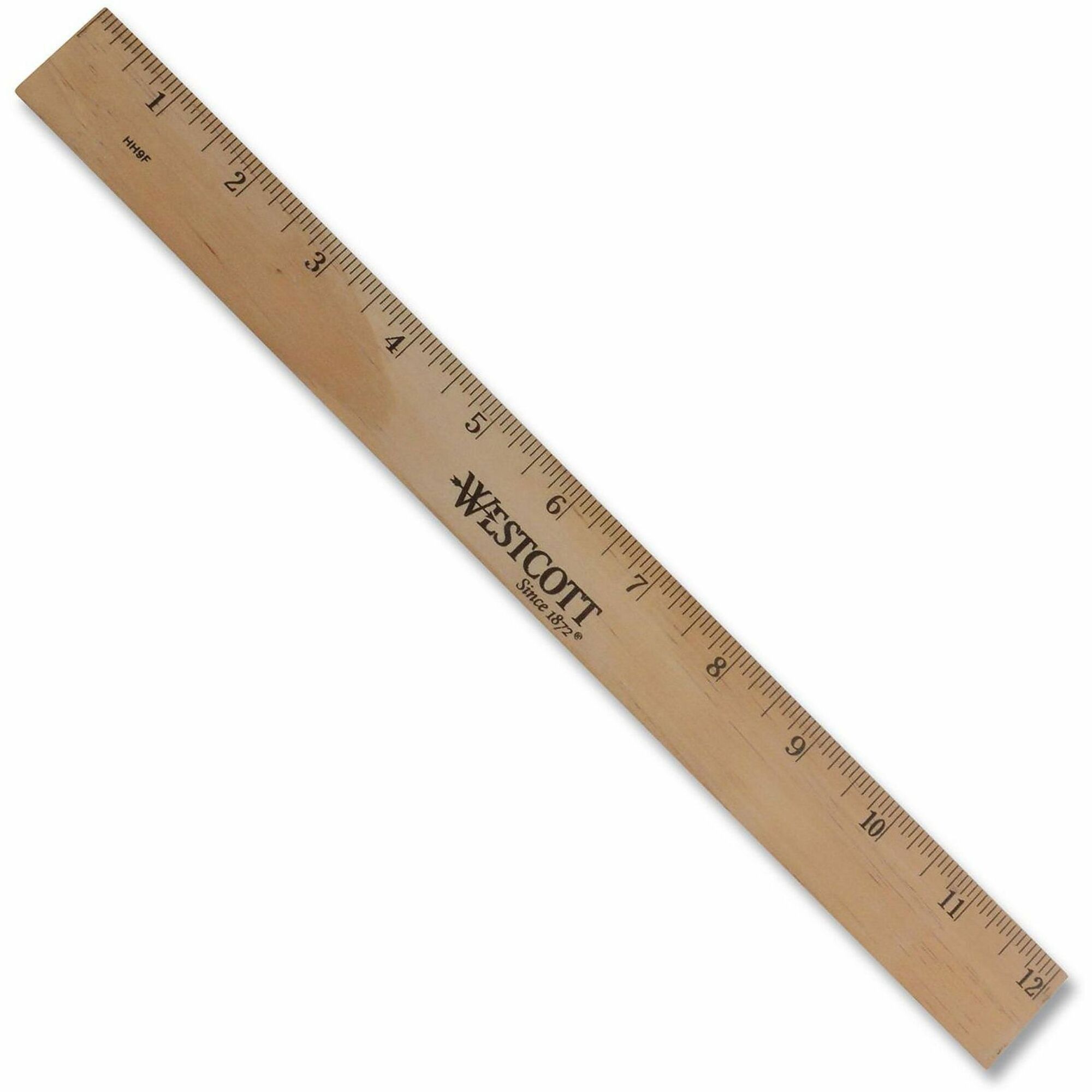 Westcott 12" Dual-Sided Inches/Metric Wood Ruler