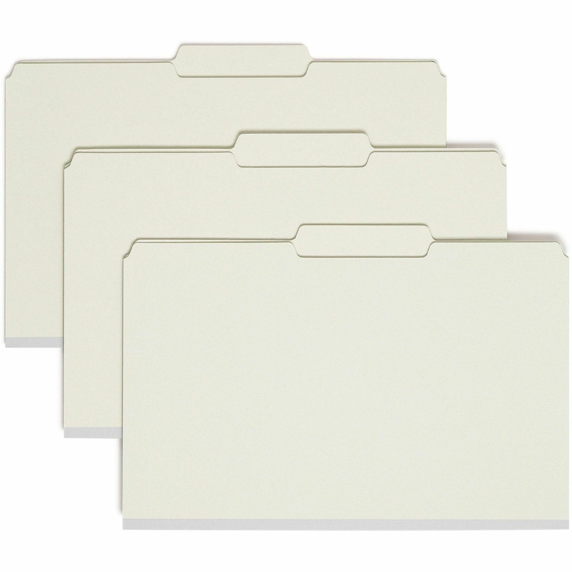Smead 2/5 Tab Cut Legal Recycled Fastener Folder