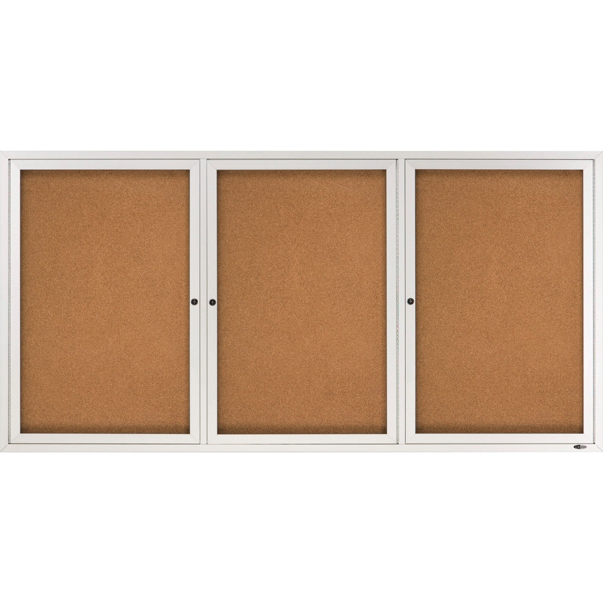 Quartet® Enclosed Cork Bulletin Board for Indoor Use, 6' x 3', 3 Door