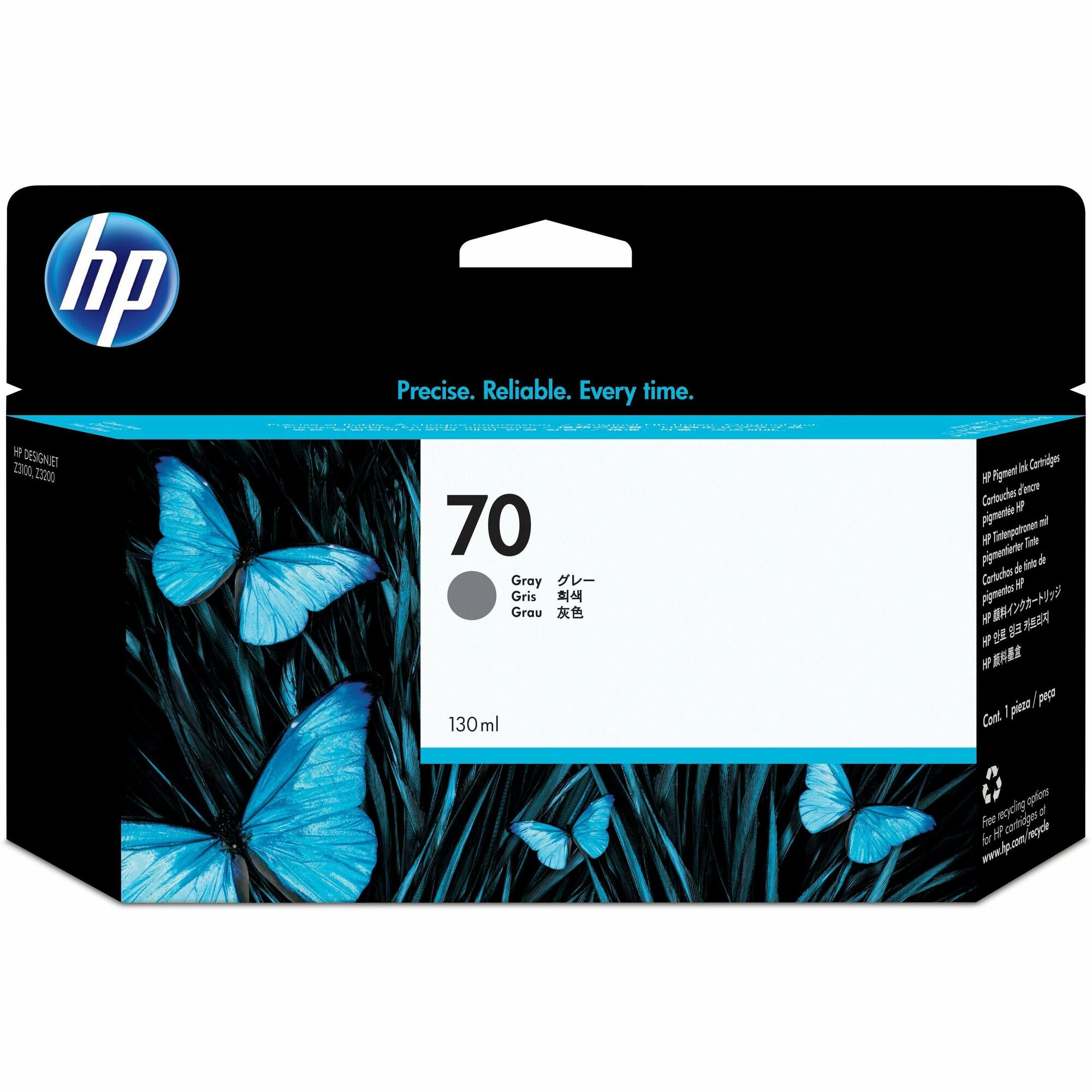 HP 70 (C9450A) Original Inkjet Ink Cartridge - Single Pack - Gray - 1 Each