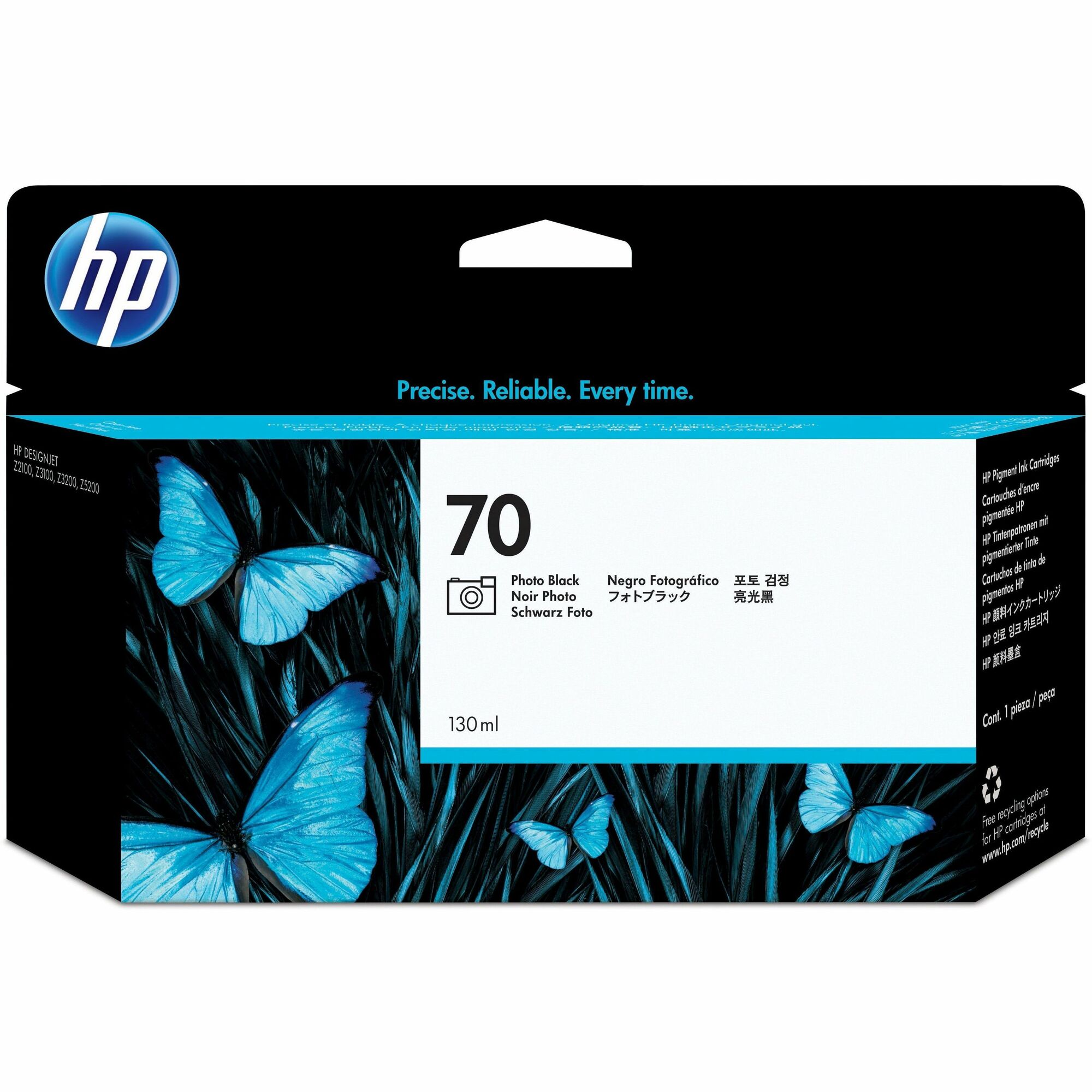 HP 70 (C9449A) Original Inkjet Ink Cartridge - Single Pack - Photo Black - 1 Each - 130 mL