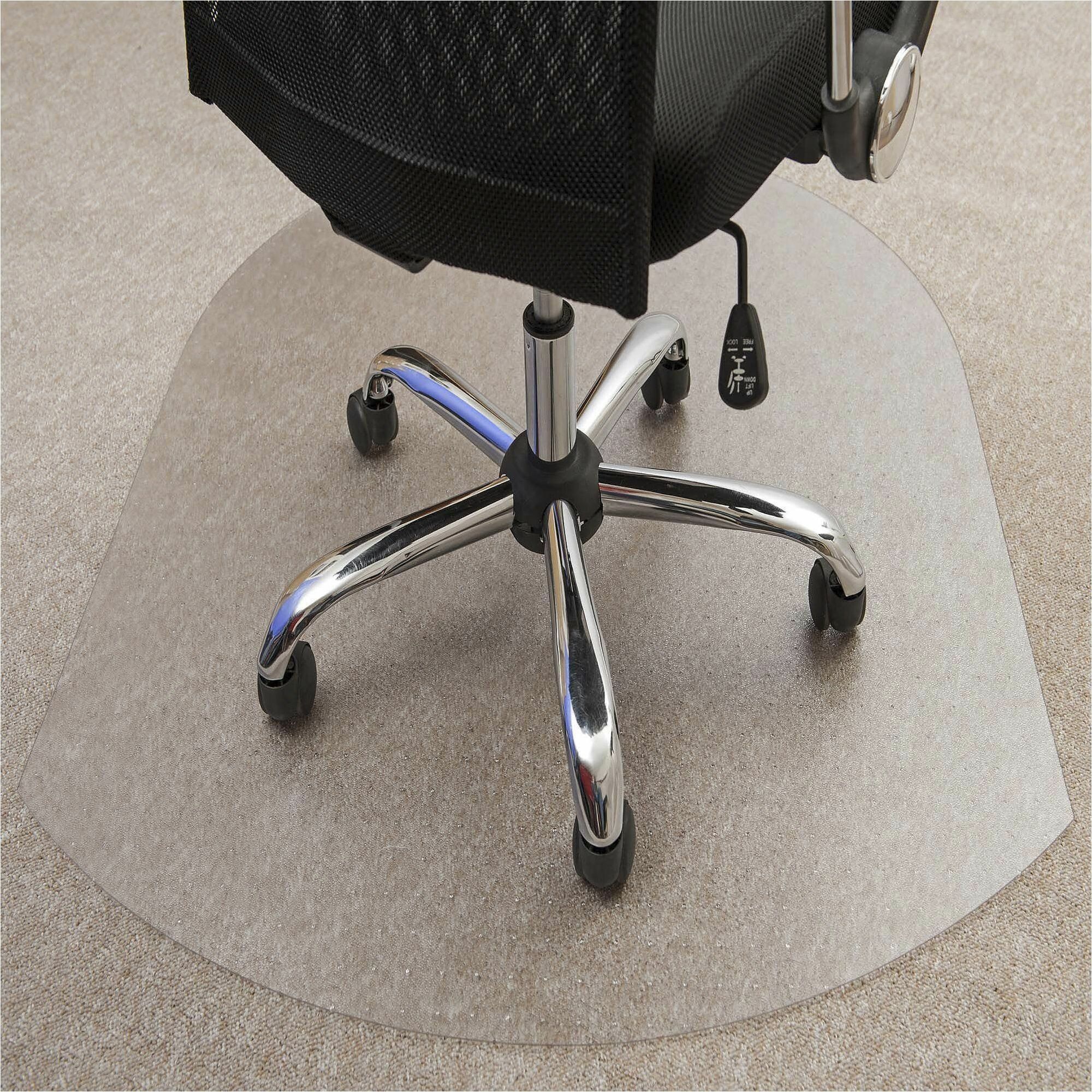 Floortex Polycarbonate Contoured Chair Mat for Carpets up to 1/2" - 39 x 49"