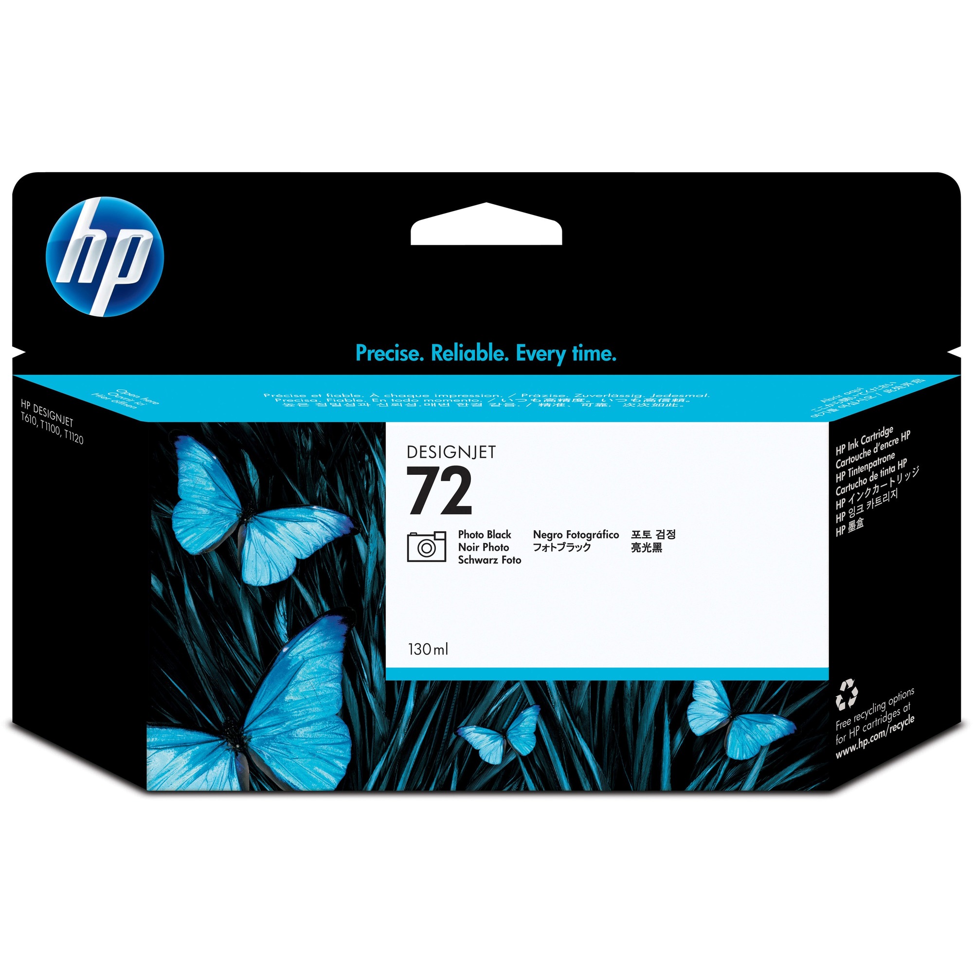 HP 72 (C9370A) Original Inkjet Ink Cartridge - Single Pack - Photo Black - 1 Each - 130 mL