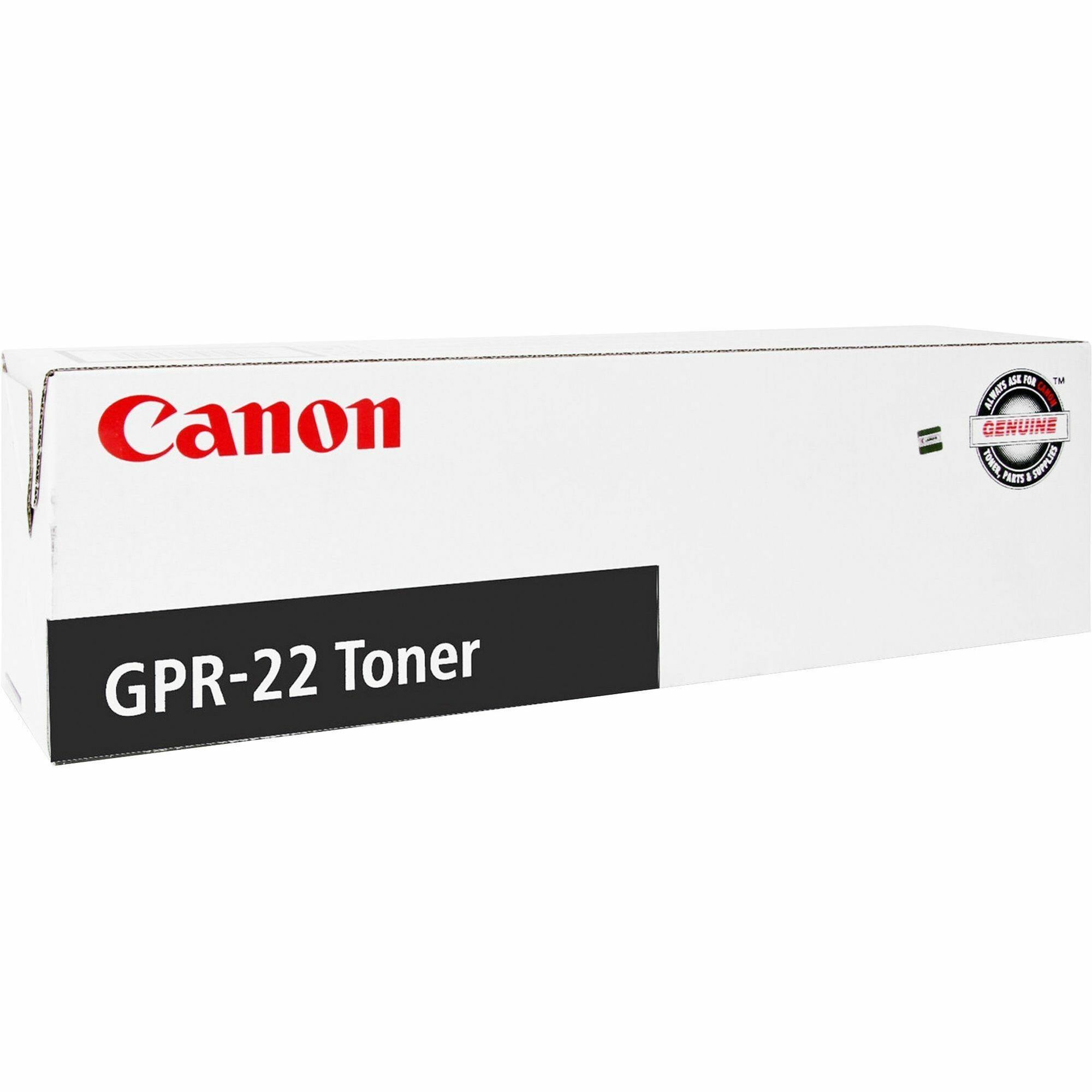 Canon GPR-22 Original Laser Toner Cartridge - Black - 1 Each