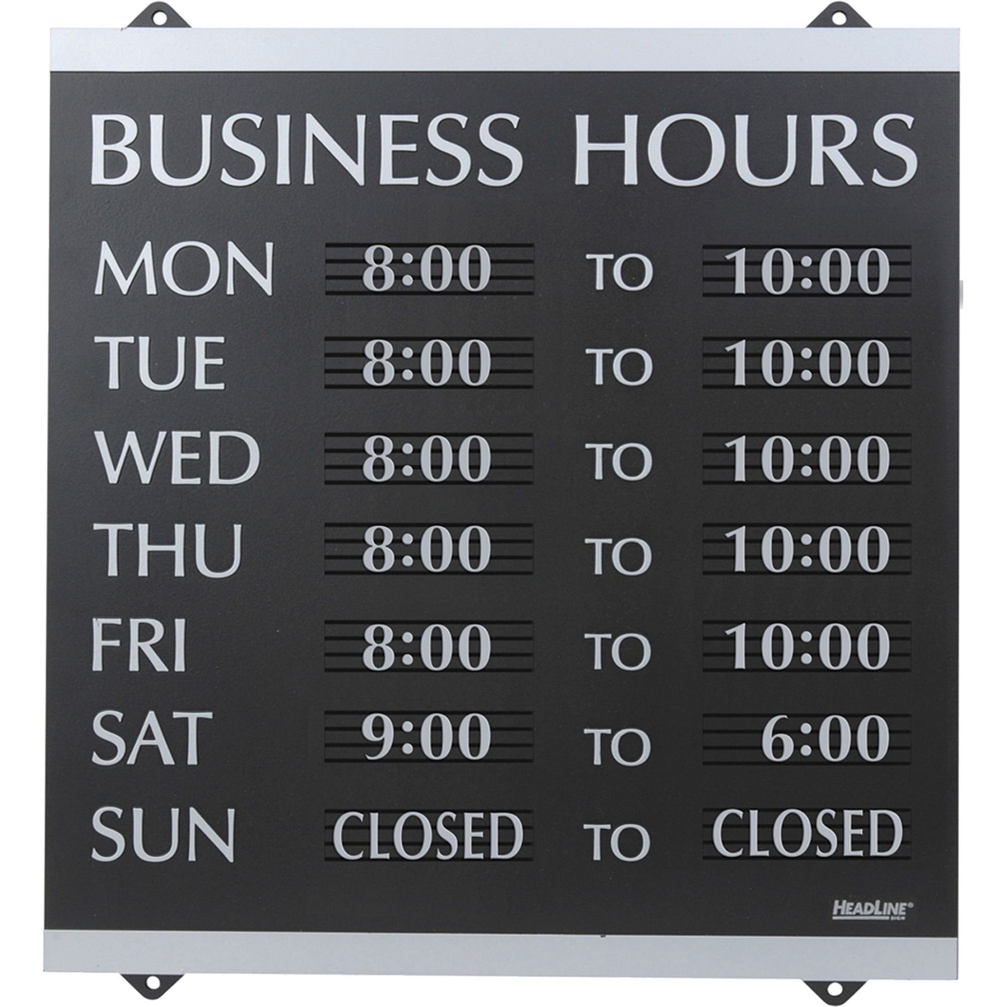 Stamp  Sign Century Business Hours Sign Madill The Office Company