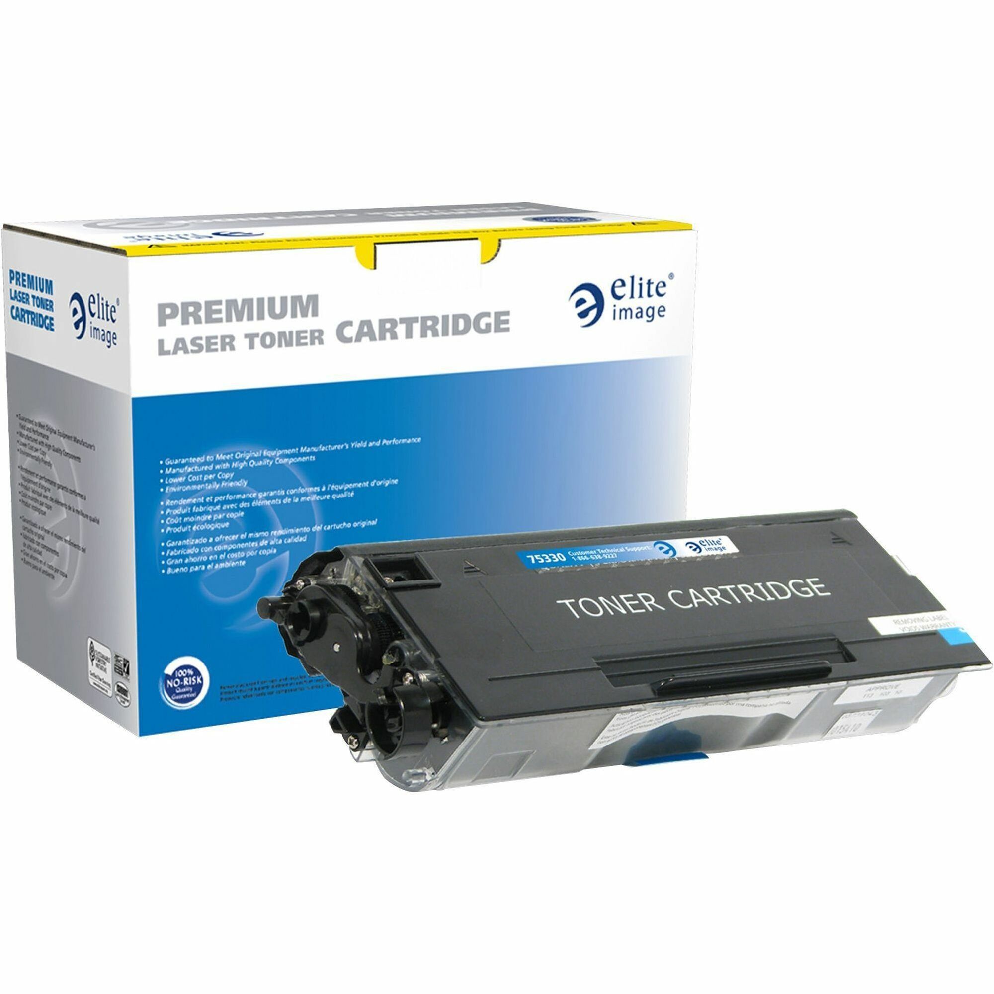 Elite Image Remanufactured Laser Toner Cartridge TN550 - Black - 1 Each