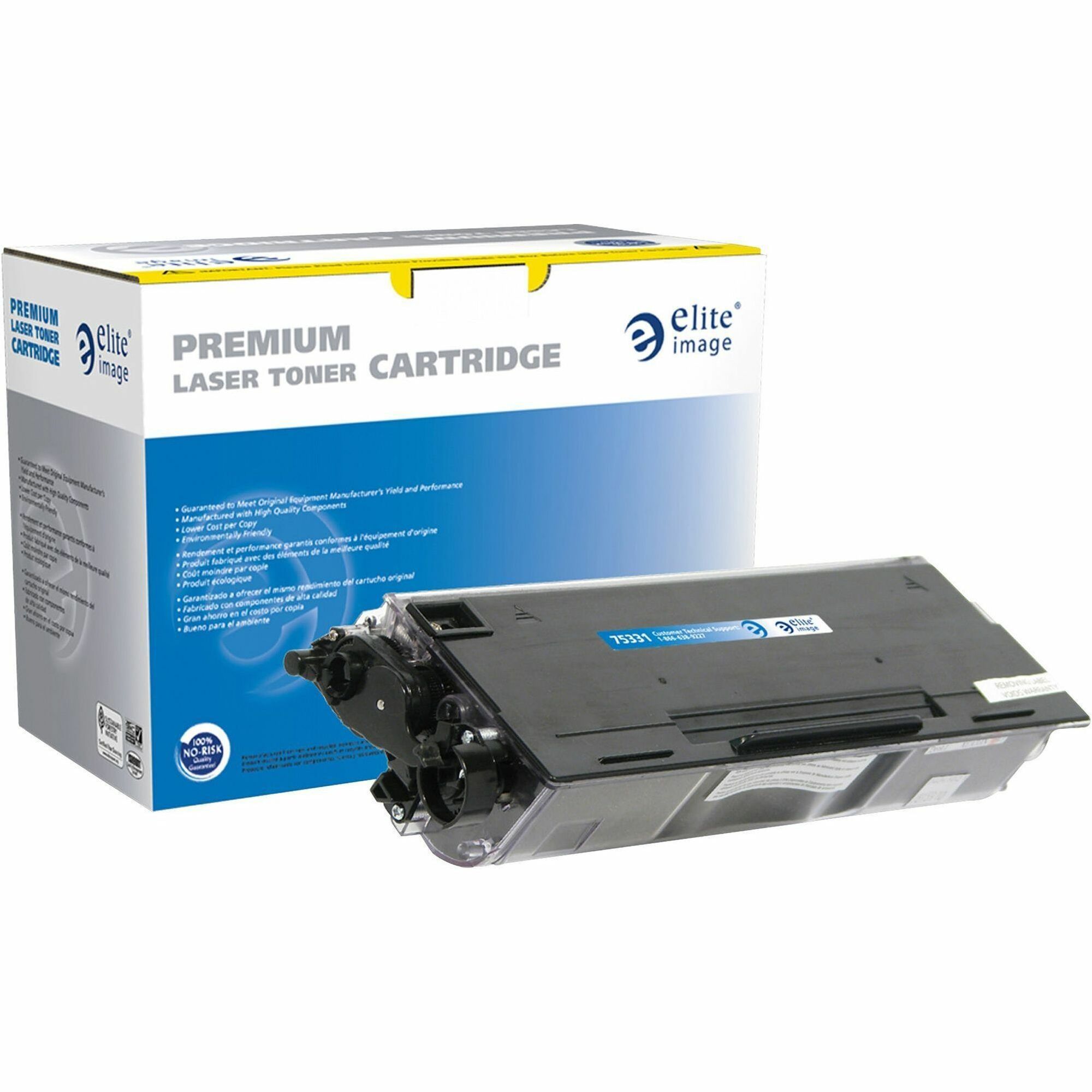 Elite Image Remanufactured High Yield Laser Toner Cartridge TN580 - Black - 1 Each