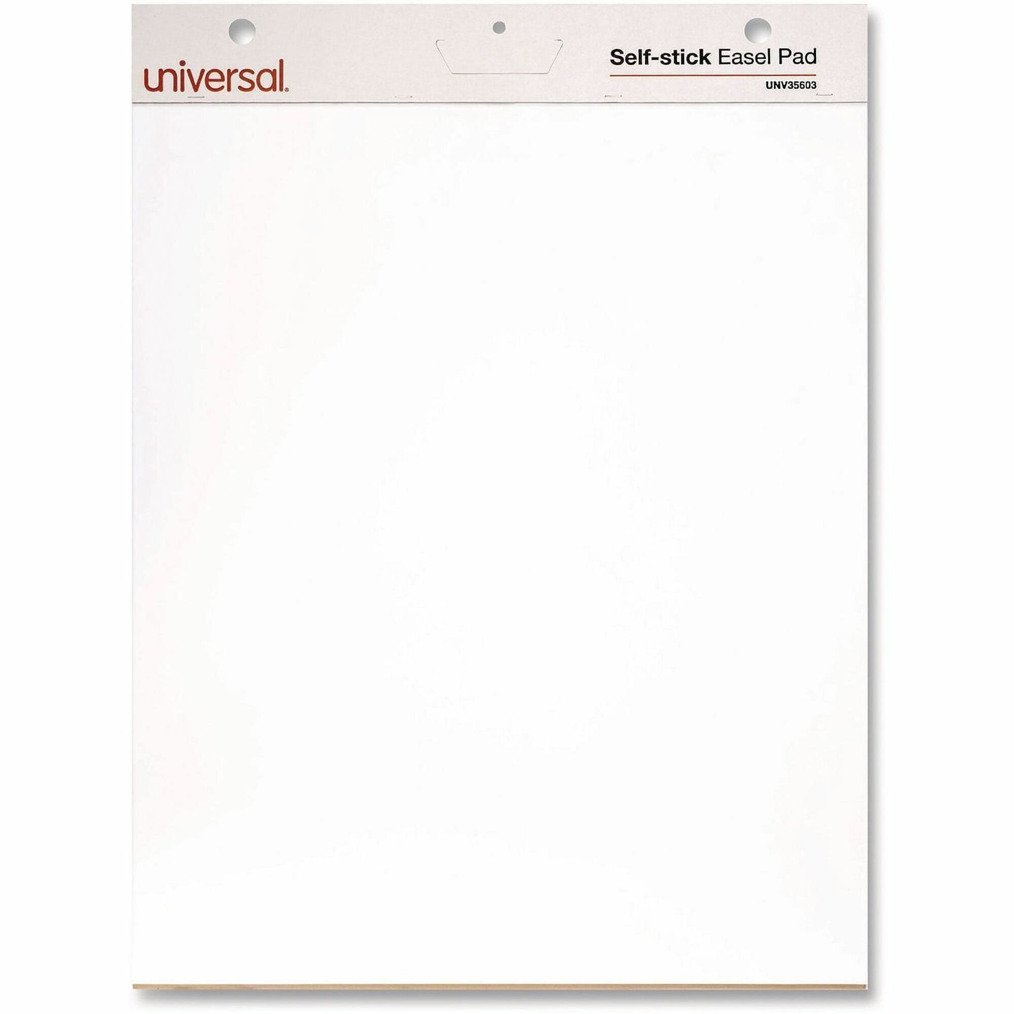 Universal Self-Stick Easel Pad, Unruled, 25 x 30, White, 30 Sheets, 2/Carton