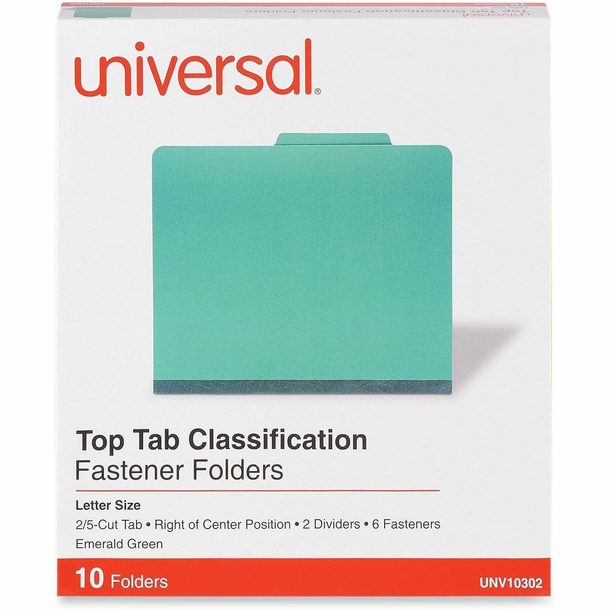 Universal 2/5 Tab Cut Letter Classification Folder