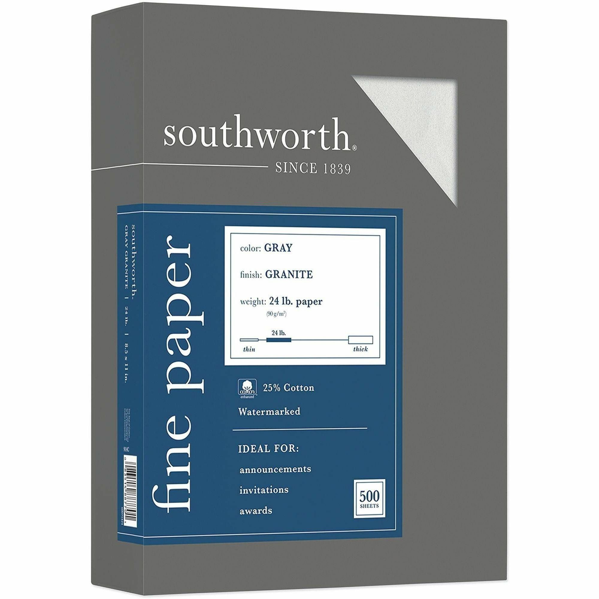 Southworth Granite Specialty Paper - Gray