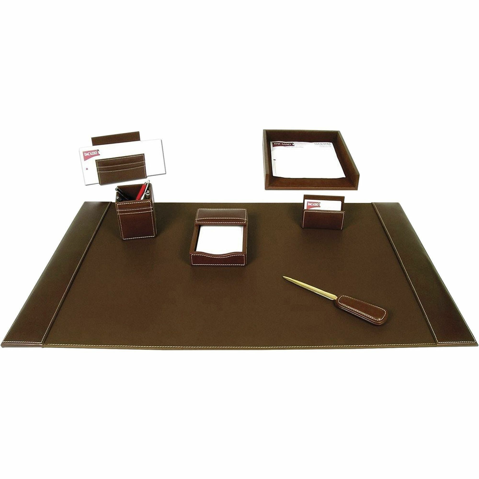 Dacasso Rustic Leather Desk Set