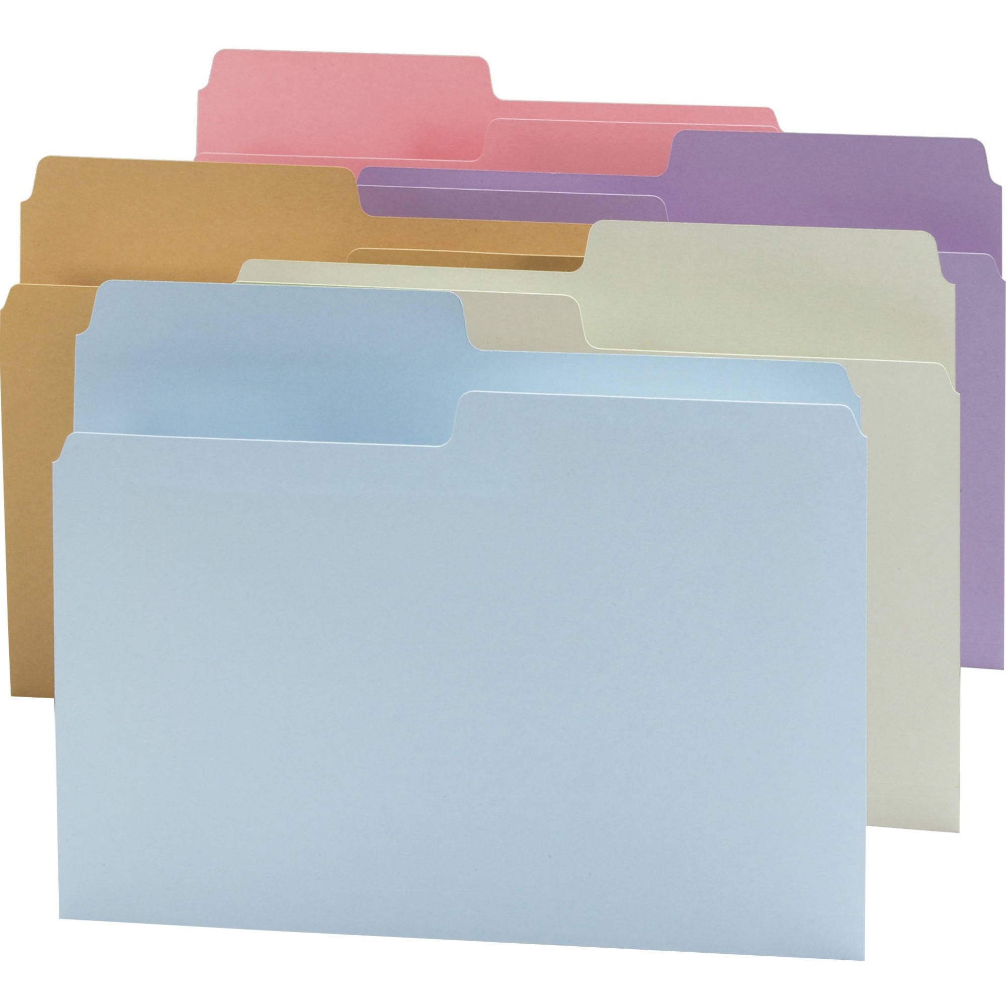 Letter Size New Version Oversized 1/3-Cut Tabs Assorted Colors Smead SuperTab Notes Folder 12 Pack 