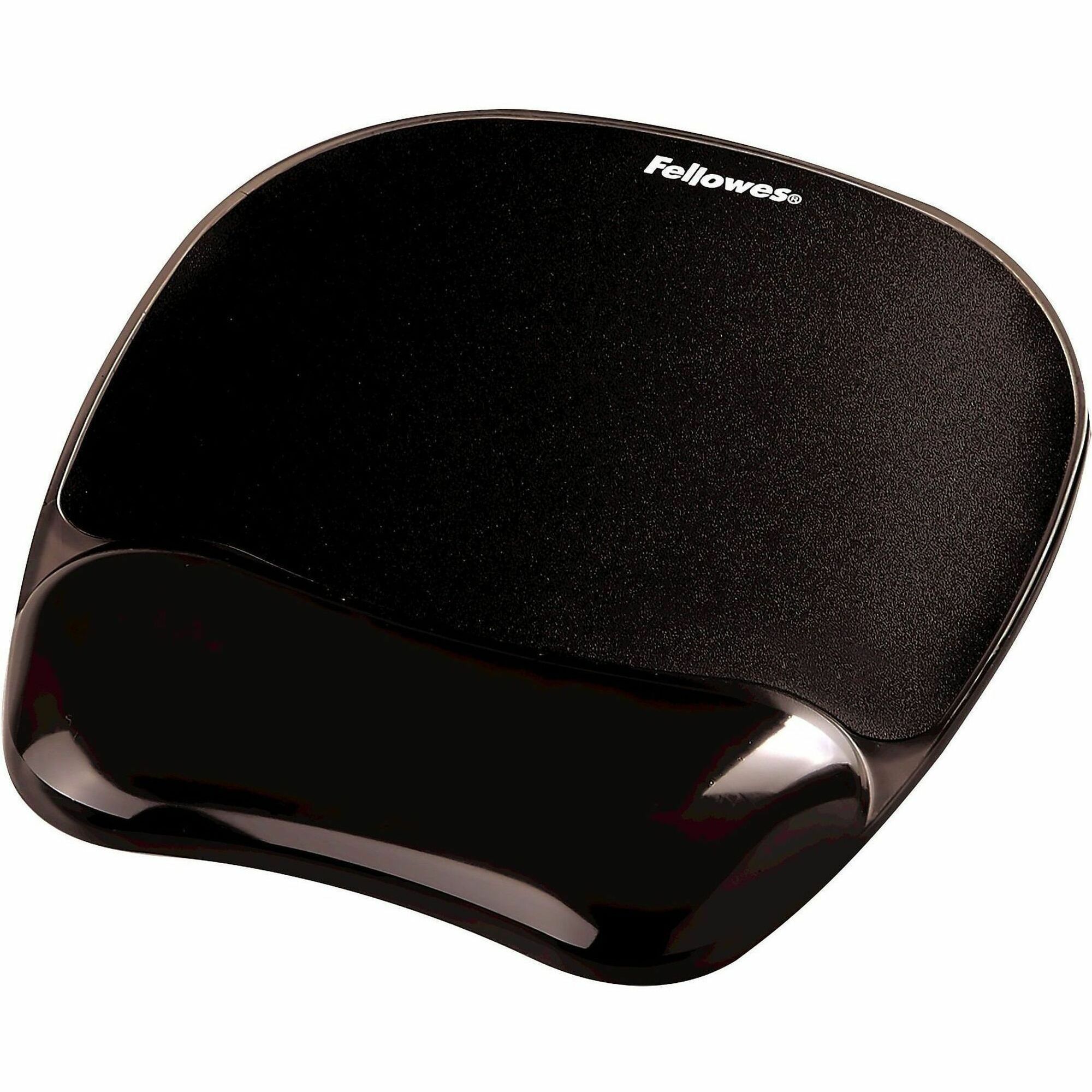 Fellowes Crystals Gel Mousepad Wrist Support Black