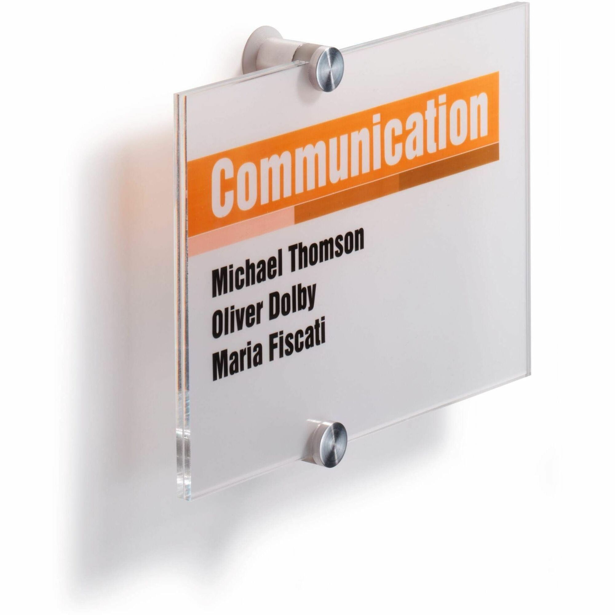 DURABLE Crystal Standoff Interior Wall Sign