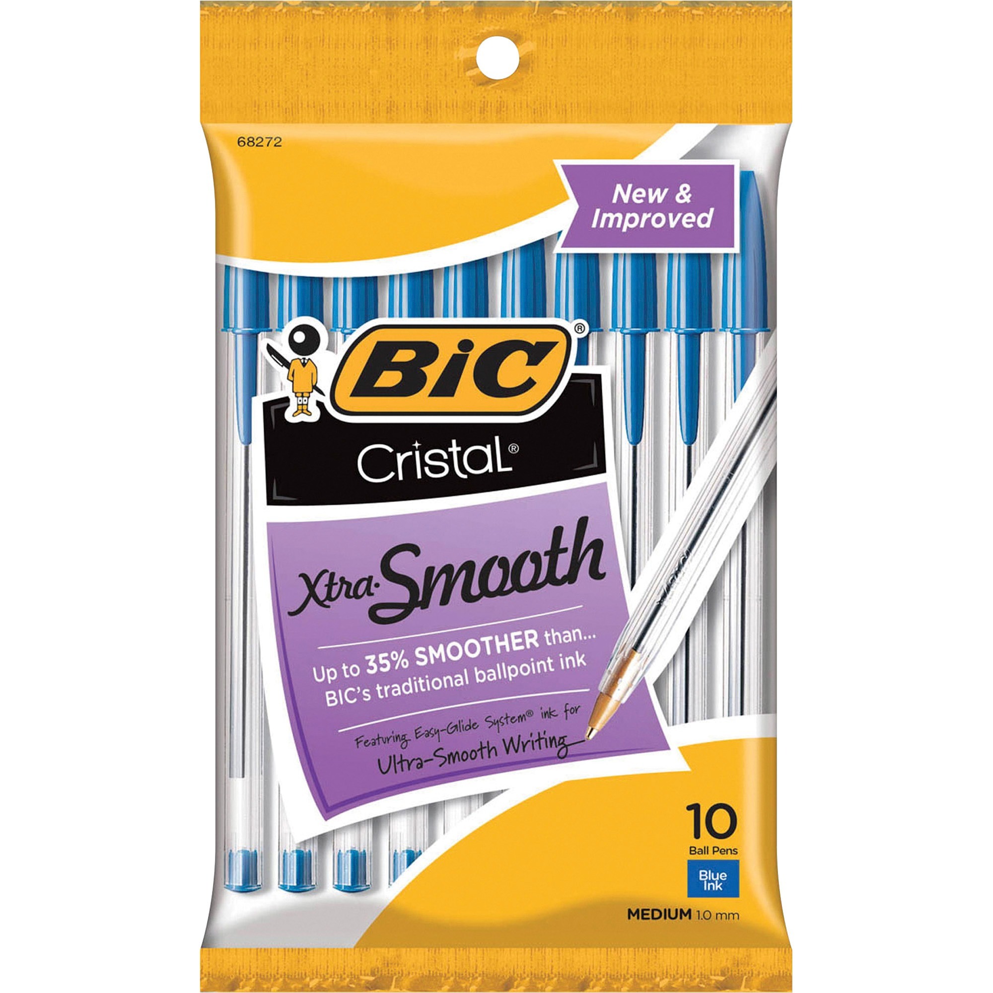 Bic pen ballpoint stic 10-pk med Blue msp101be (070330682726)