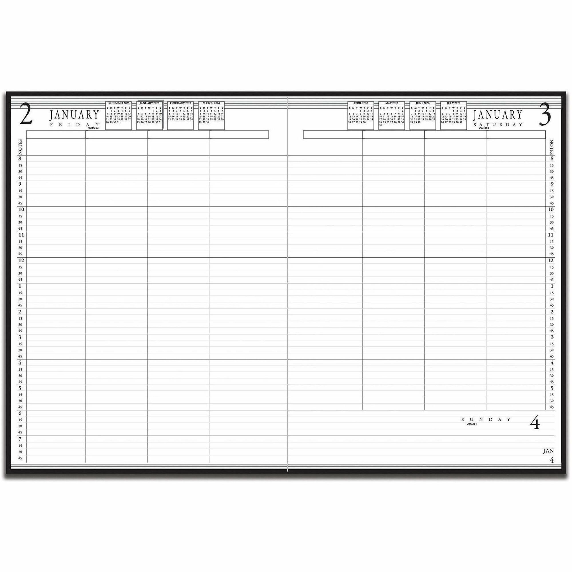 House of Doolittle 4-Person Executive series Daily Appointment Book