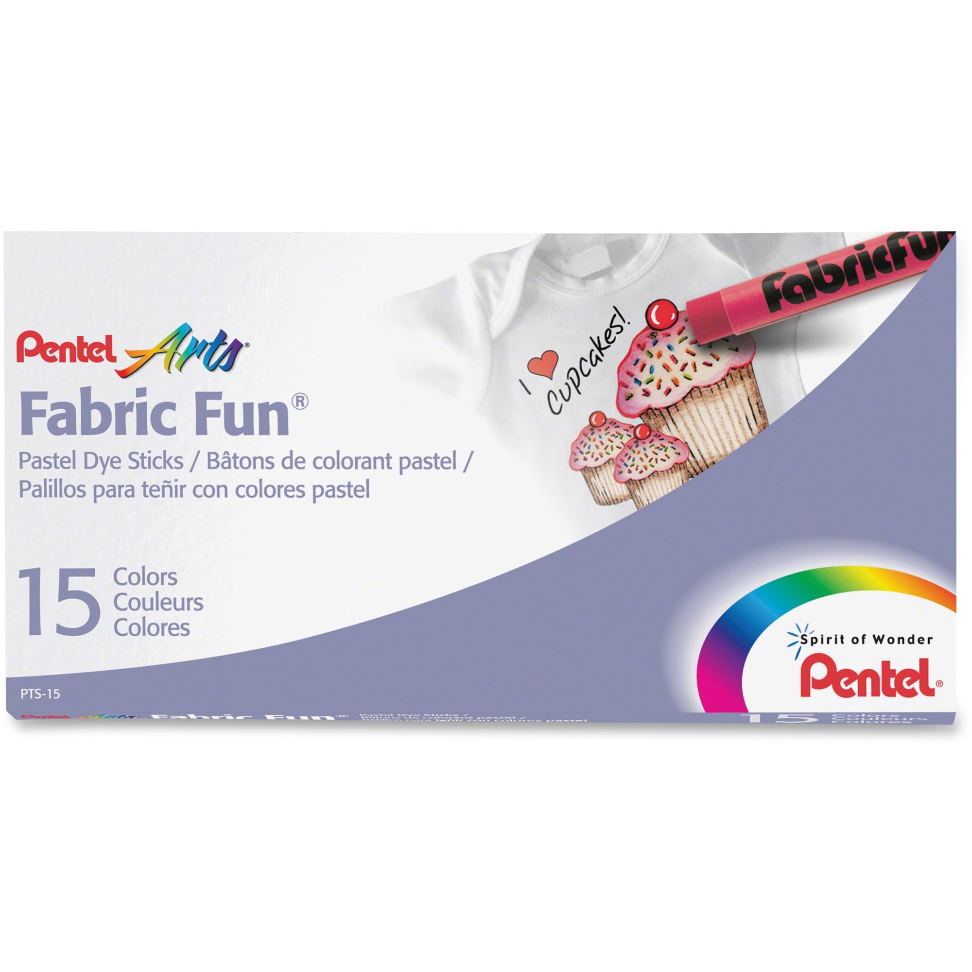 Penpts15 Pentel Arts Fabric Fun Pastel Dye Sticks Office Advantage
