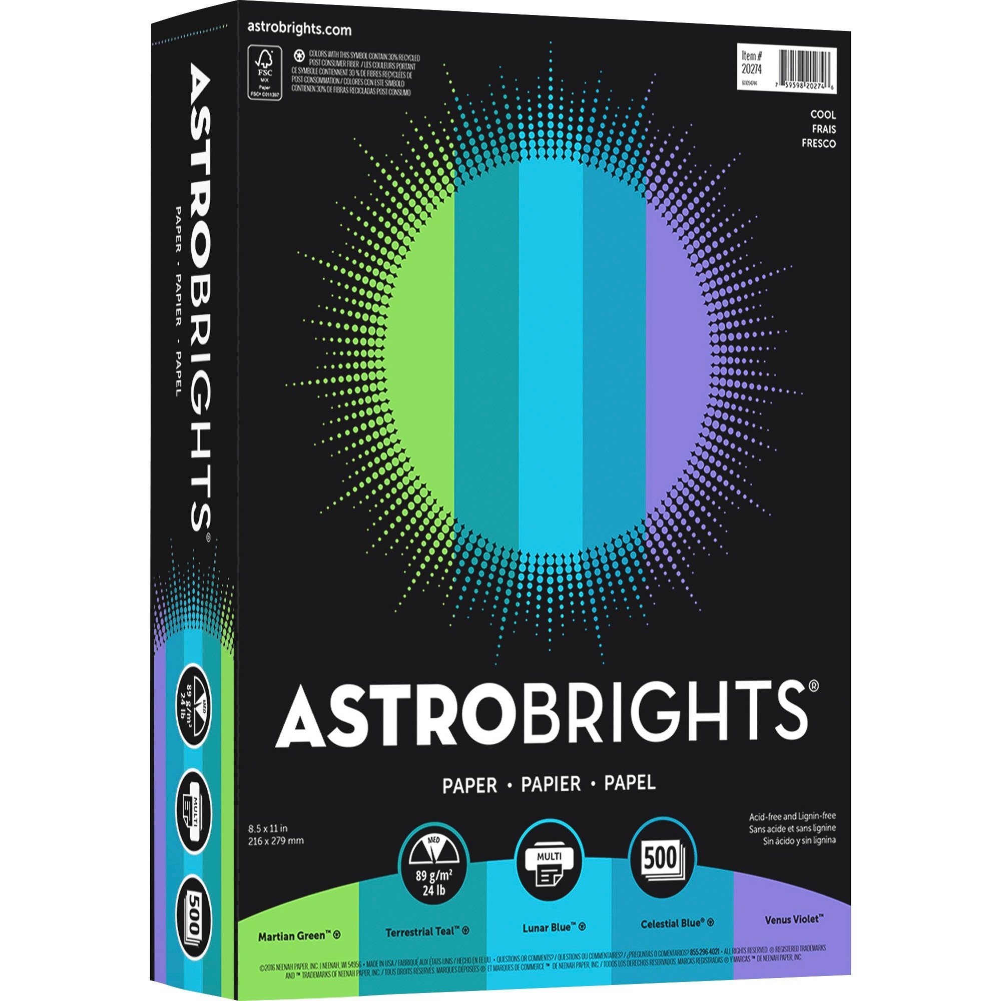 Astrobrights Colored Paper - For Laser, Inkjet Print 