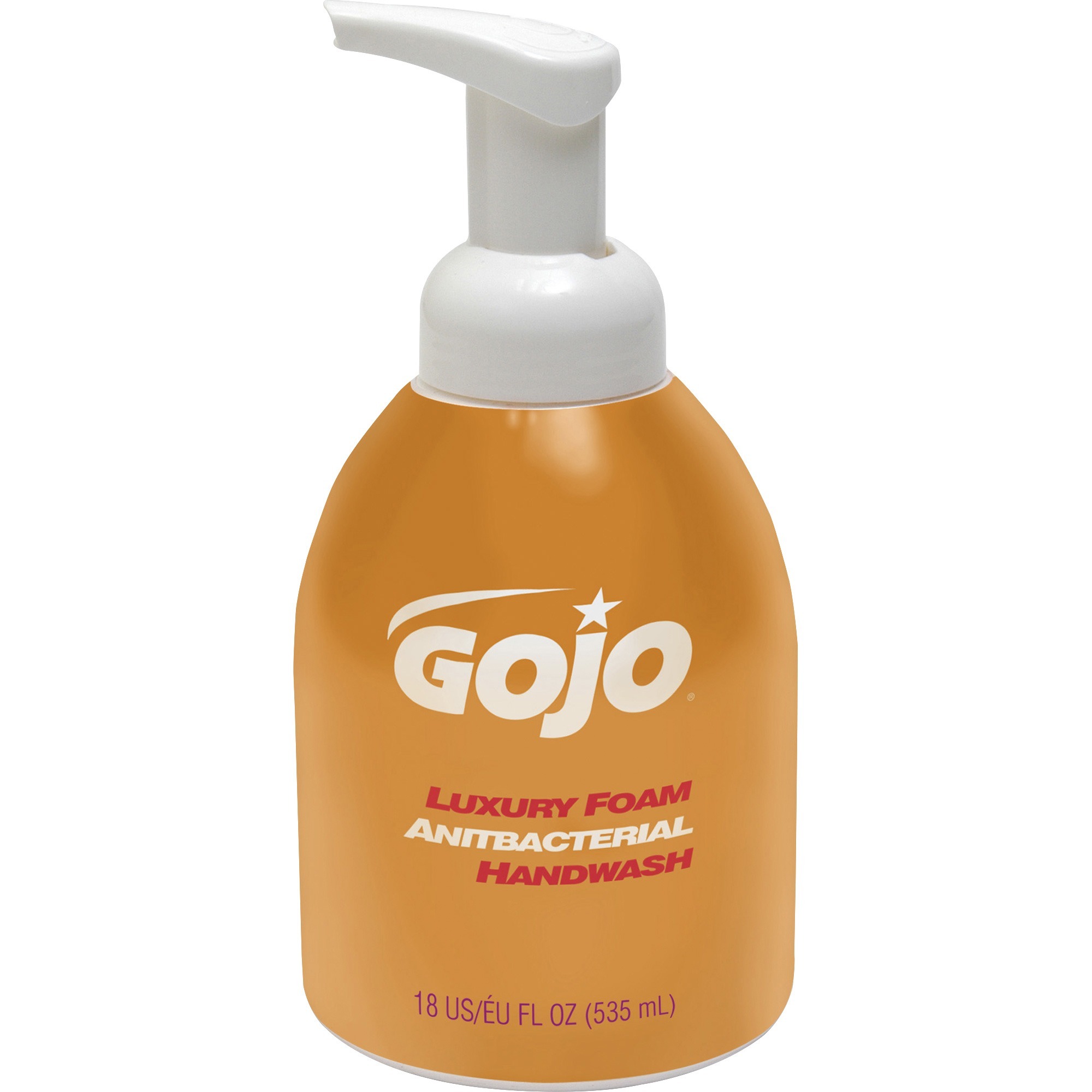 Gojo® Luxury Foam Antibacterial Handwash - Orange Blossom Scent - 18.09 fl oz - Pump Bottle Dispenser - Kill Germs - Hand - Antibacterial - Amber - Triclosan-free - 4 / Carton