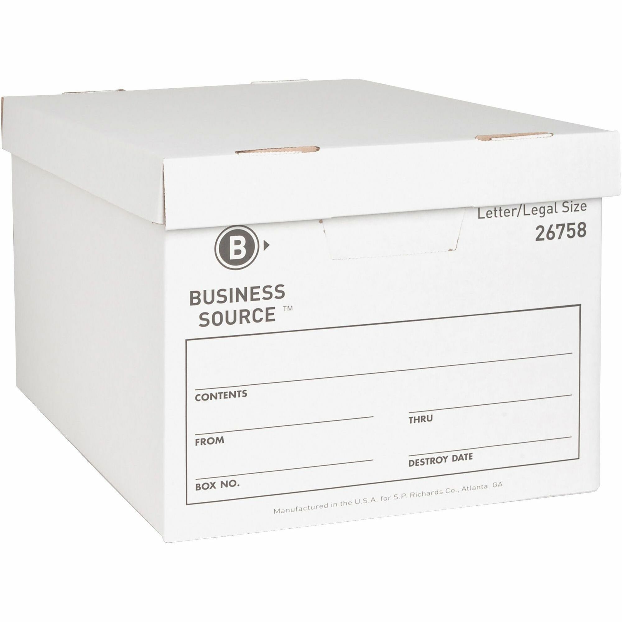 Challenge Industries Ltd. :: Office Supplies :: Storage & Organizers :: Storage  Box & Drawers :: Storage Boxes & Containers :: Economy Medium-Duty Storage  Boxes Letter/Legal White - ct/12