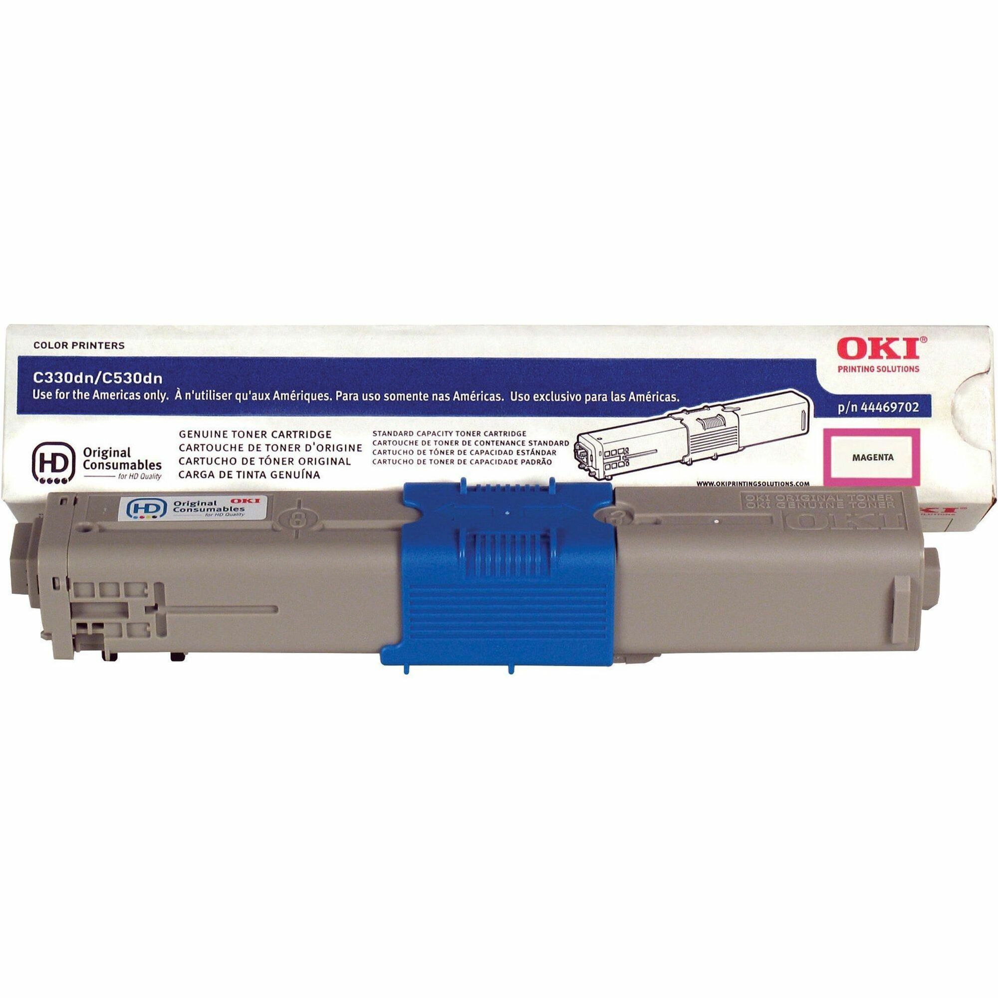 Oki Original LED Toner Cartridge - Magenta - 1 Each