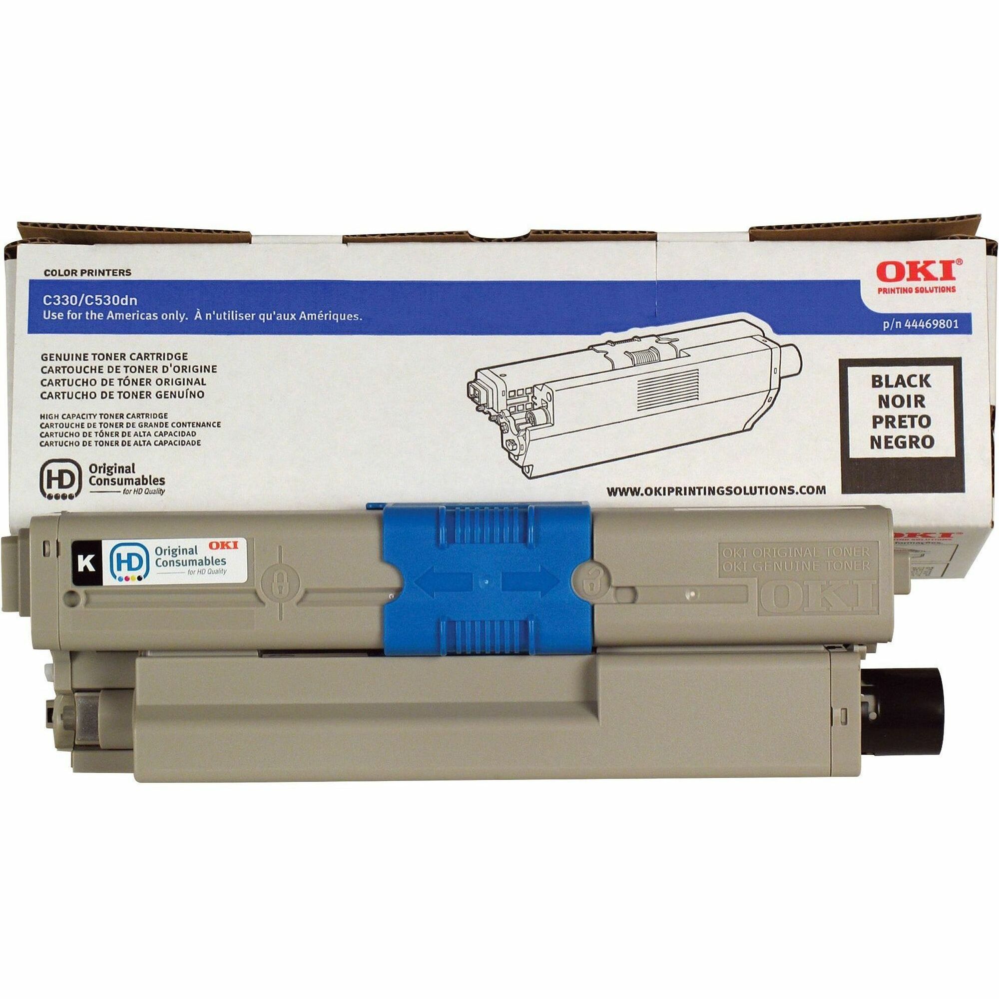 Oki Original LED Toner Cartridge - Black - 1 Each