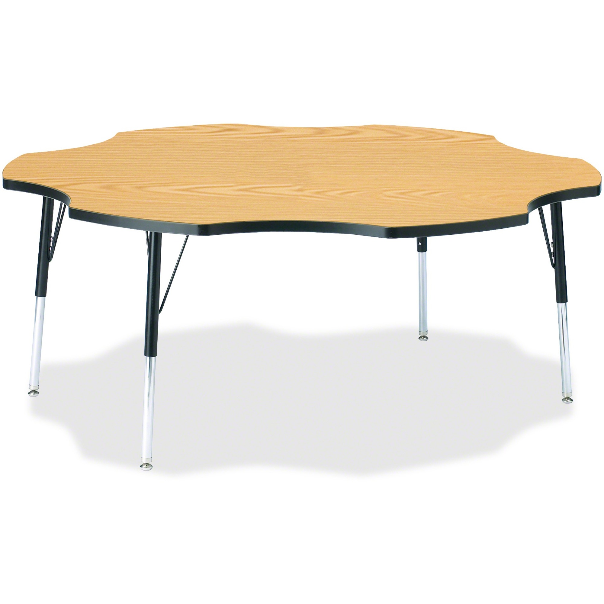 Jonti-Craft Berries Adult Black Edge Six-leaf Table
