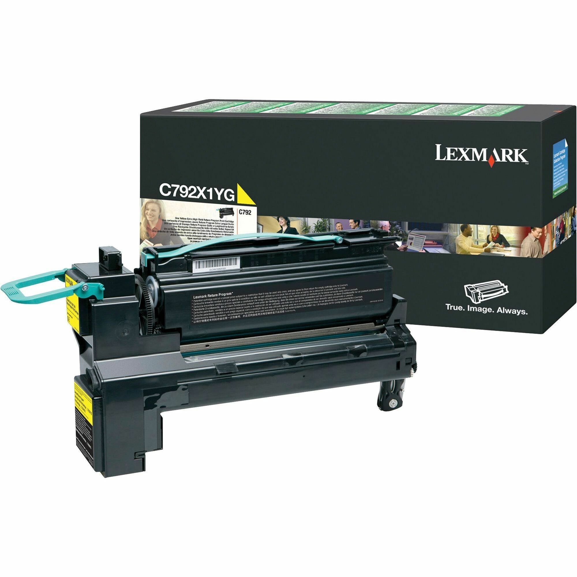 Lexmark C792X1YG Original Laser Toner Cartridge - Yellow - 1 Each