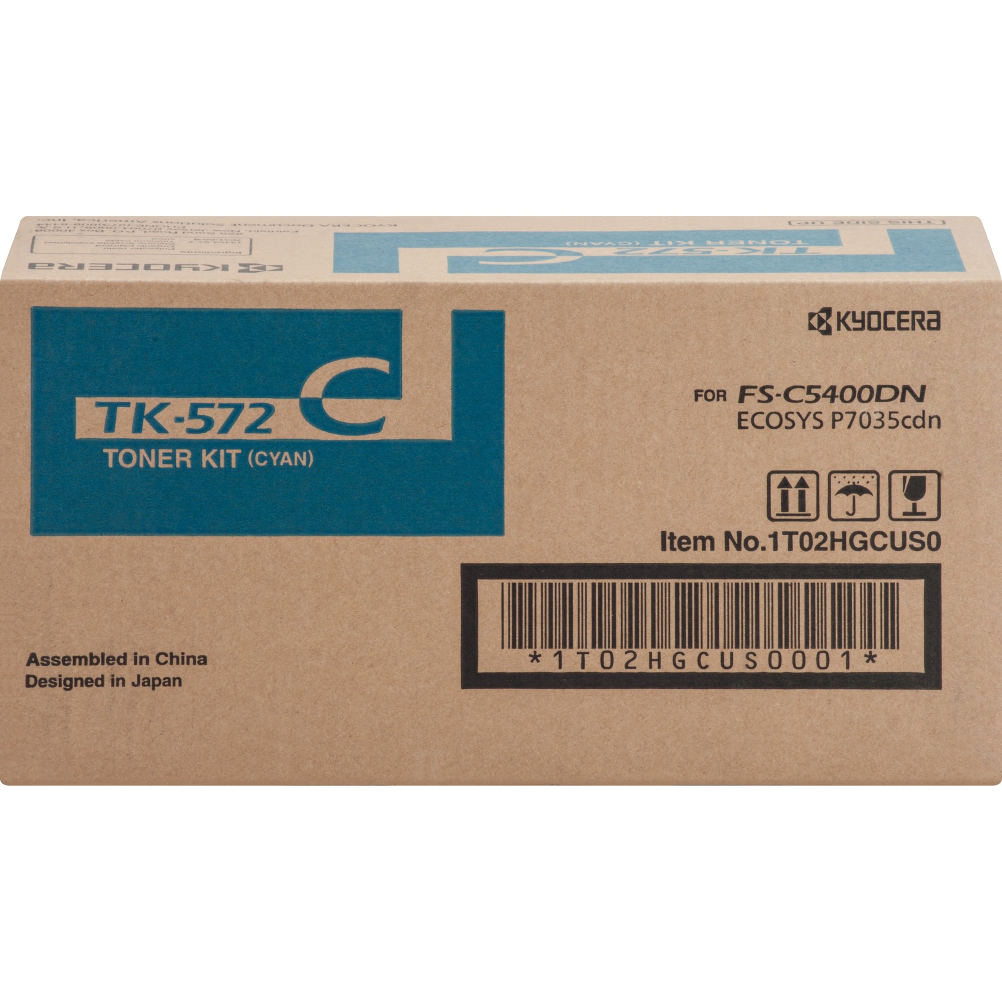 Kyocera TK572C Original Toner Cartridge - Laser - 12000 Pages - Cyan - 1 Each