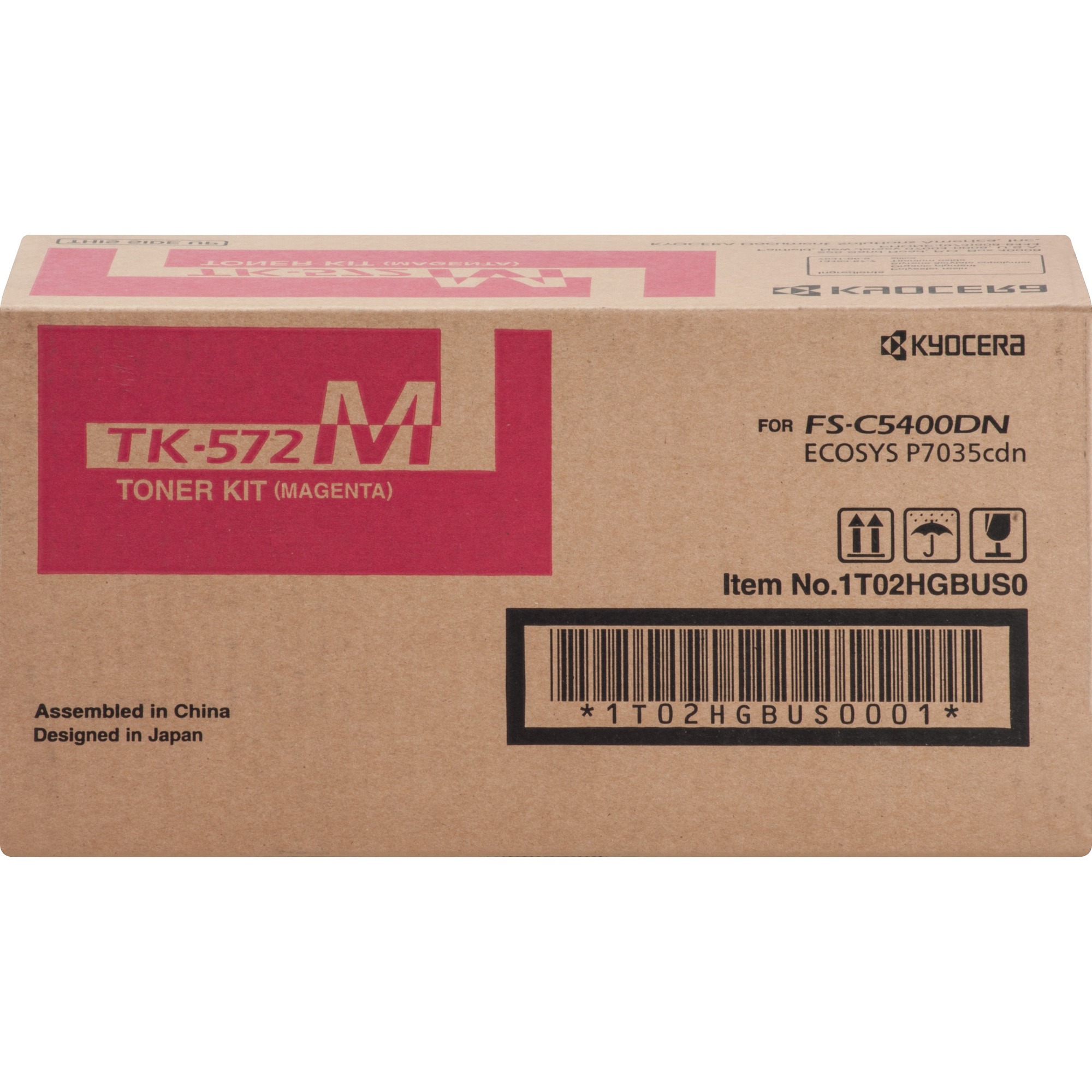 Kyocera TK572M Original Toner Cartridge - Laser - 12000 Pages - Magenta - 1 Each