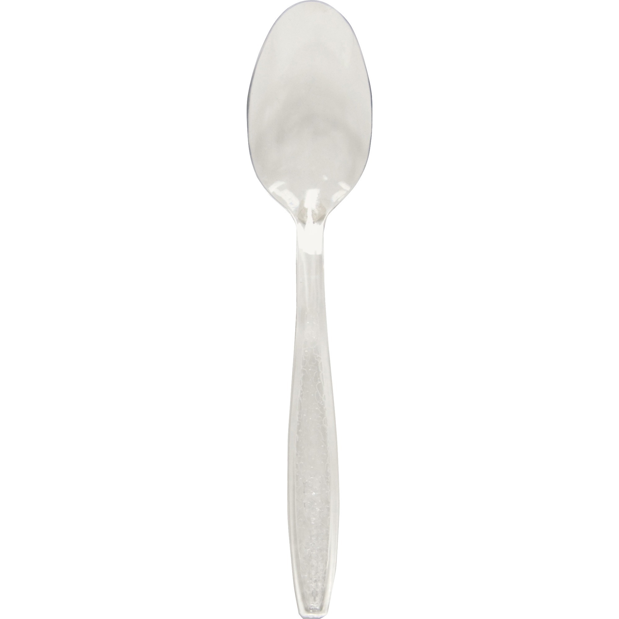 Solo Extra Heavyweight Cutlery - Teaspoon - 1 x Teaspoon - Breakroom - Disposable - Textured - Clear - 1000 / Carton