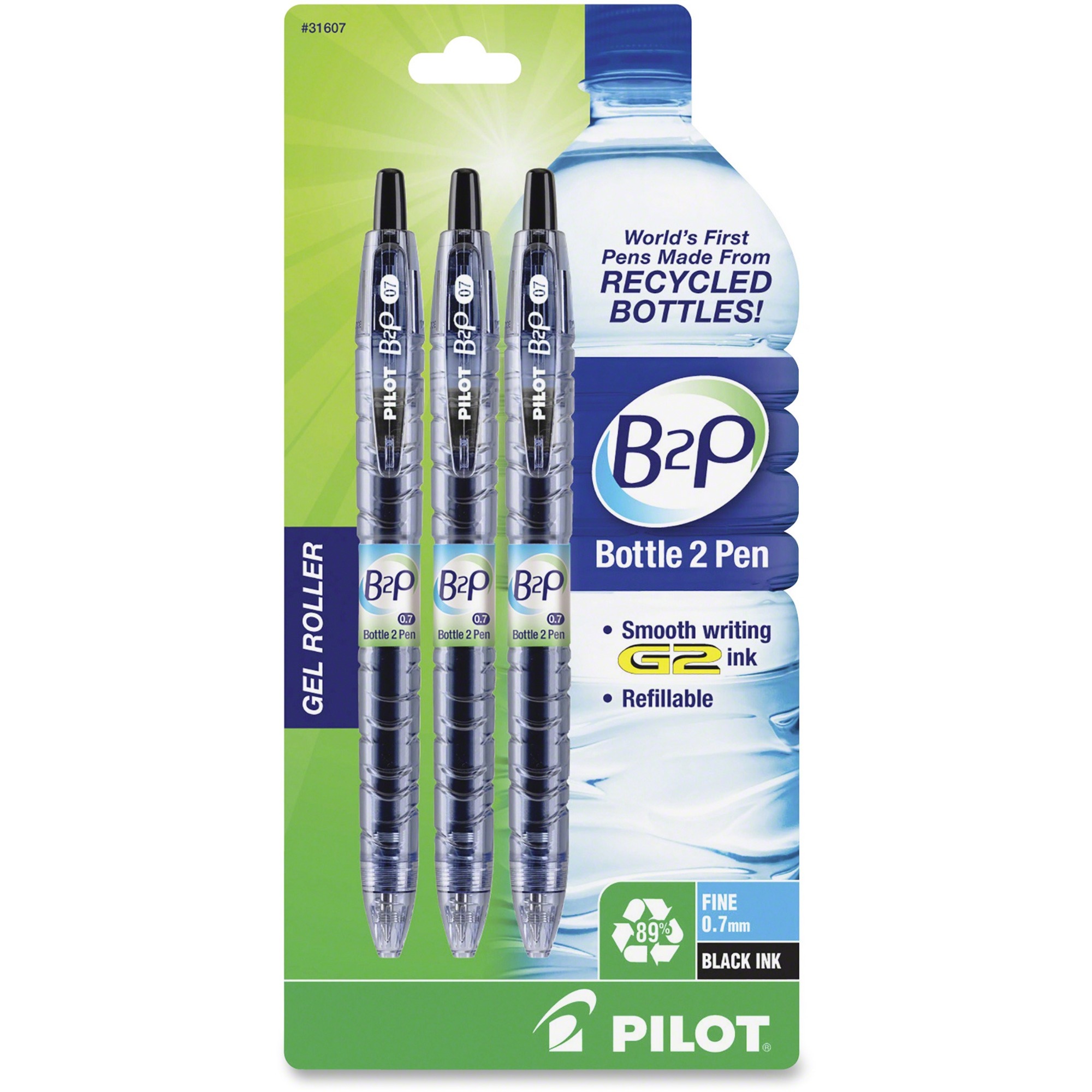 Pilot Bottle to Pen (B2P) B2P BeGreen Fine Point Gel Pens PIL31607