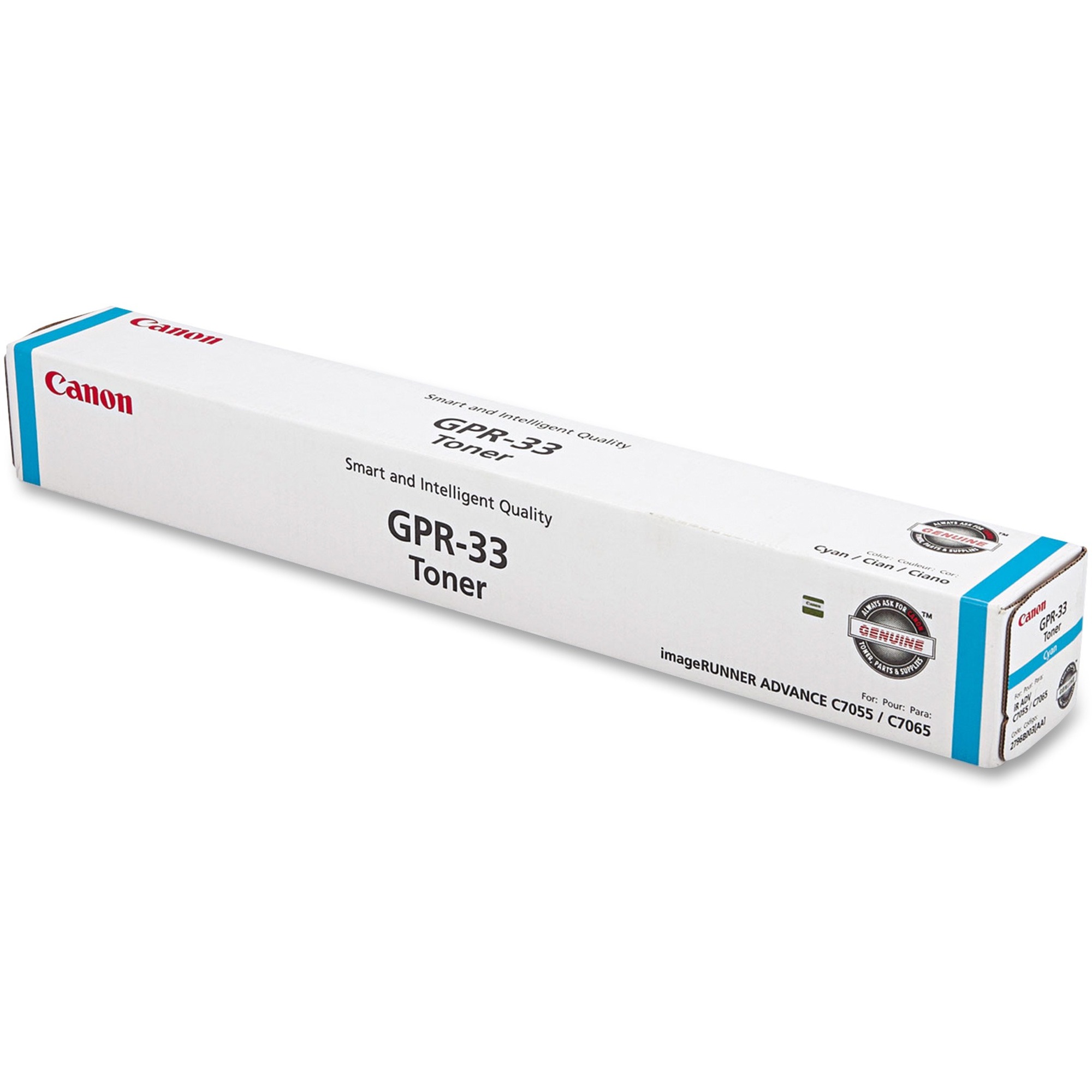 Canon GPR-33 Original Laser Toner Cartridge - Cyan - 1 Each