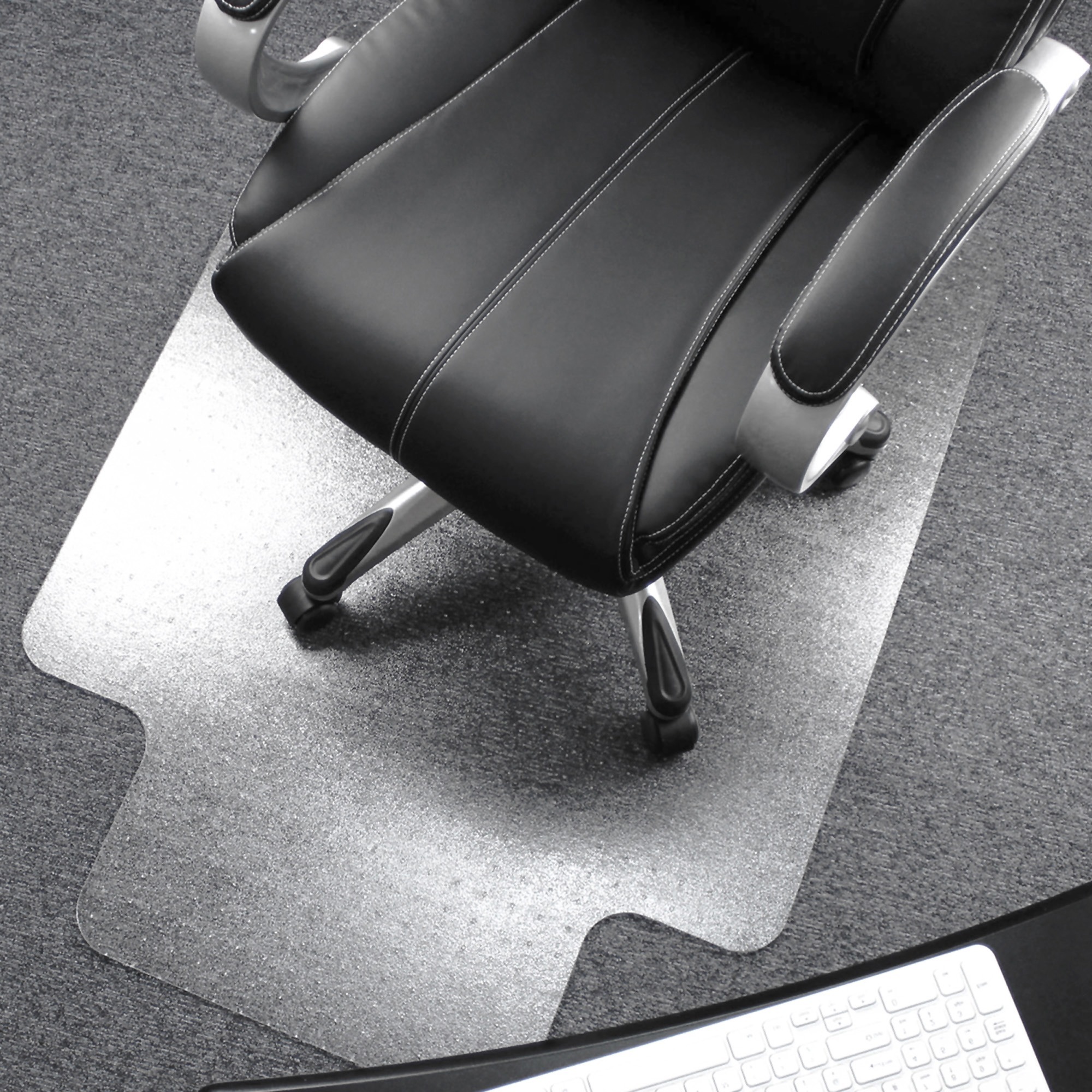 Floortex Polycarbonate Lipped Chair Mat for Carpets up to 1/2" - 48" x 60"