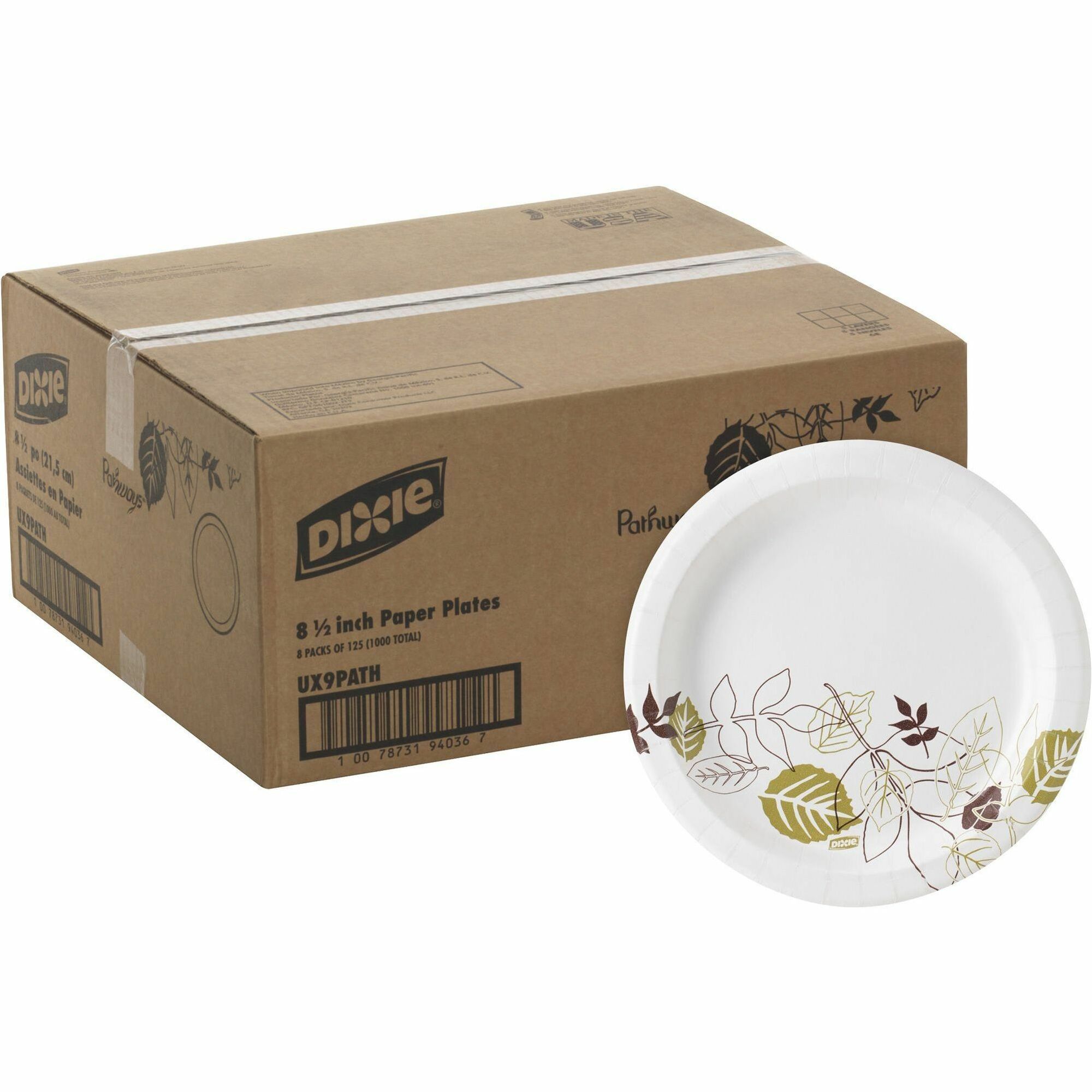 Dixie Basic 8.5 Light-Weight Paper Plates by GP PRO (Georgia