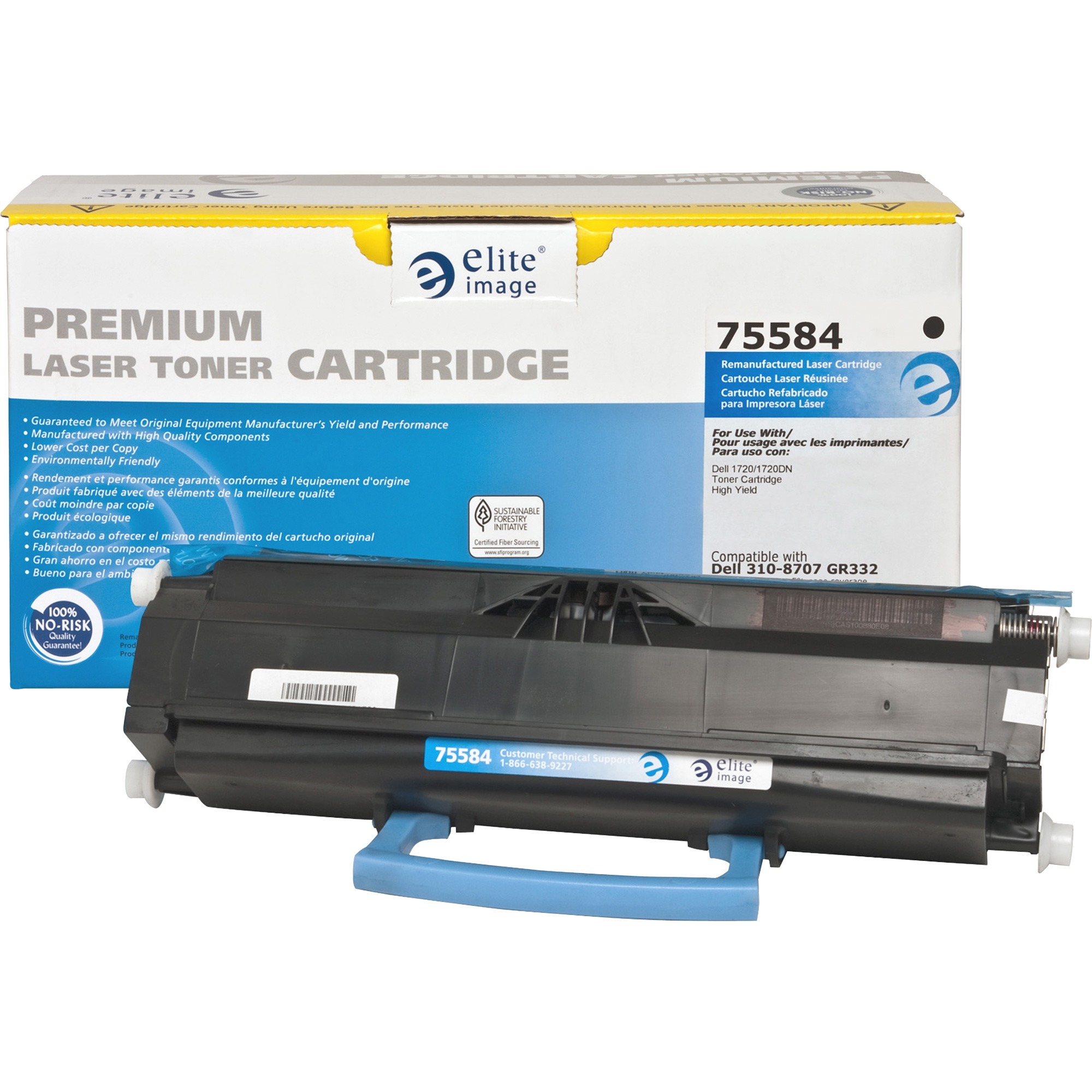Elite Image Remanufactured Laser Toner Cartridge 310-8707 - Black - 1 Each
