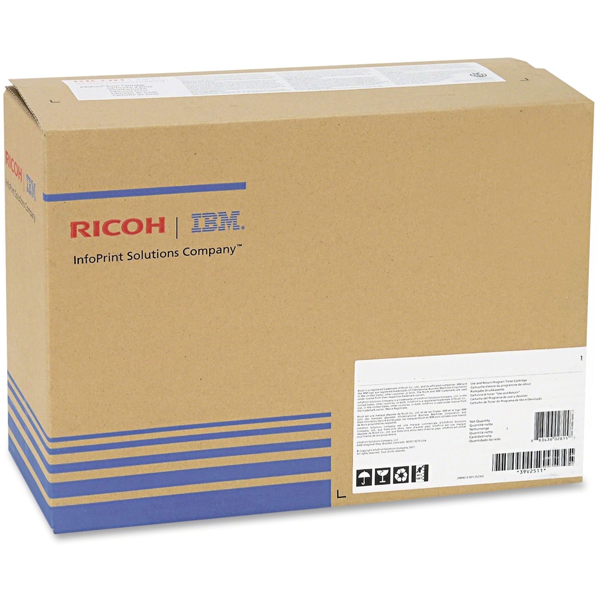 Ricoh Laser Toner Cartridge - Black - 1 Each