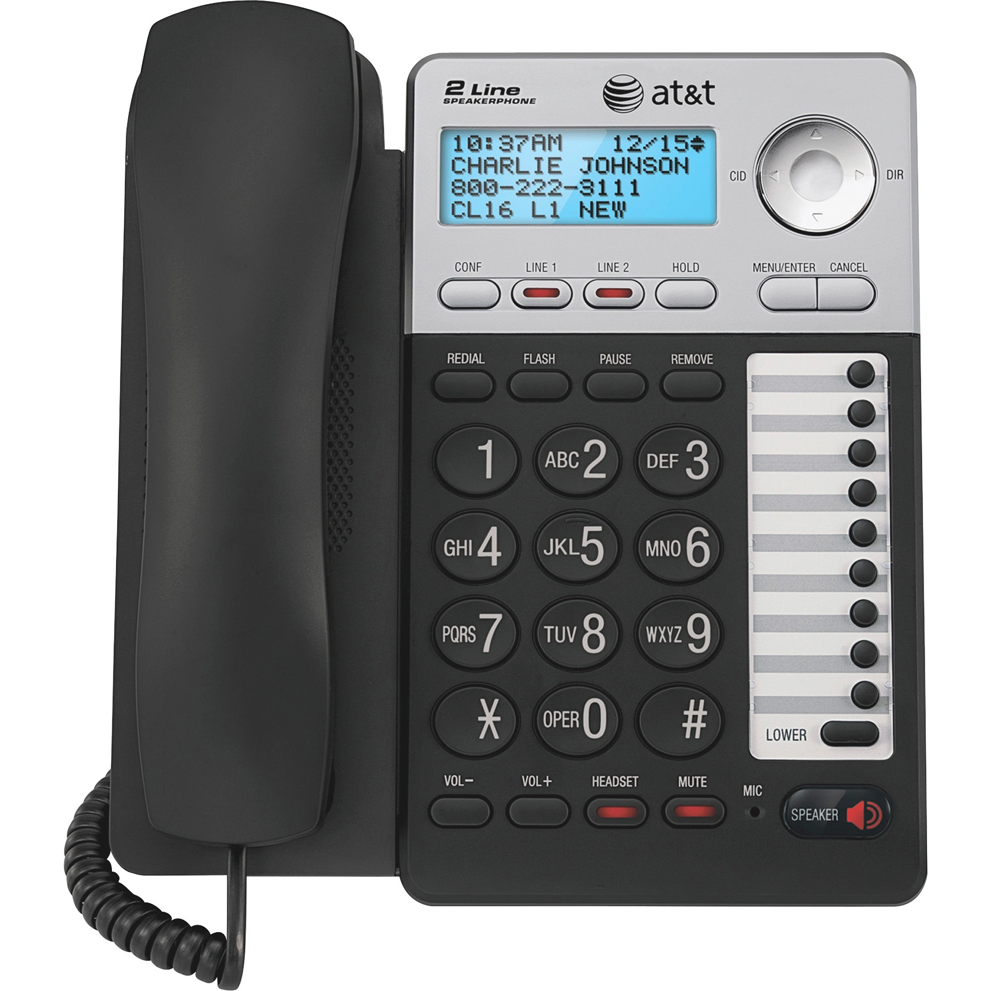 AT&T ML17929 Standard Phone - Black, Silver - Madill - The Office Company