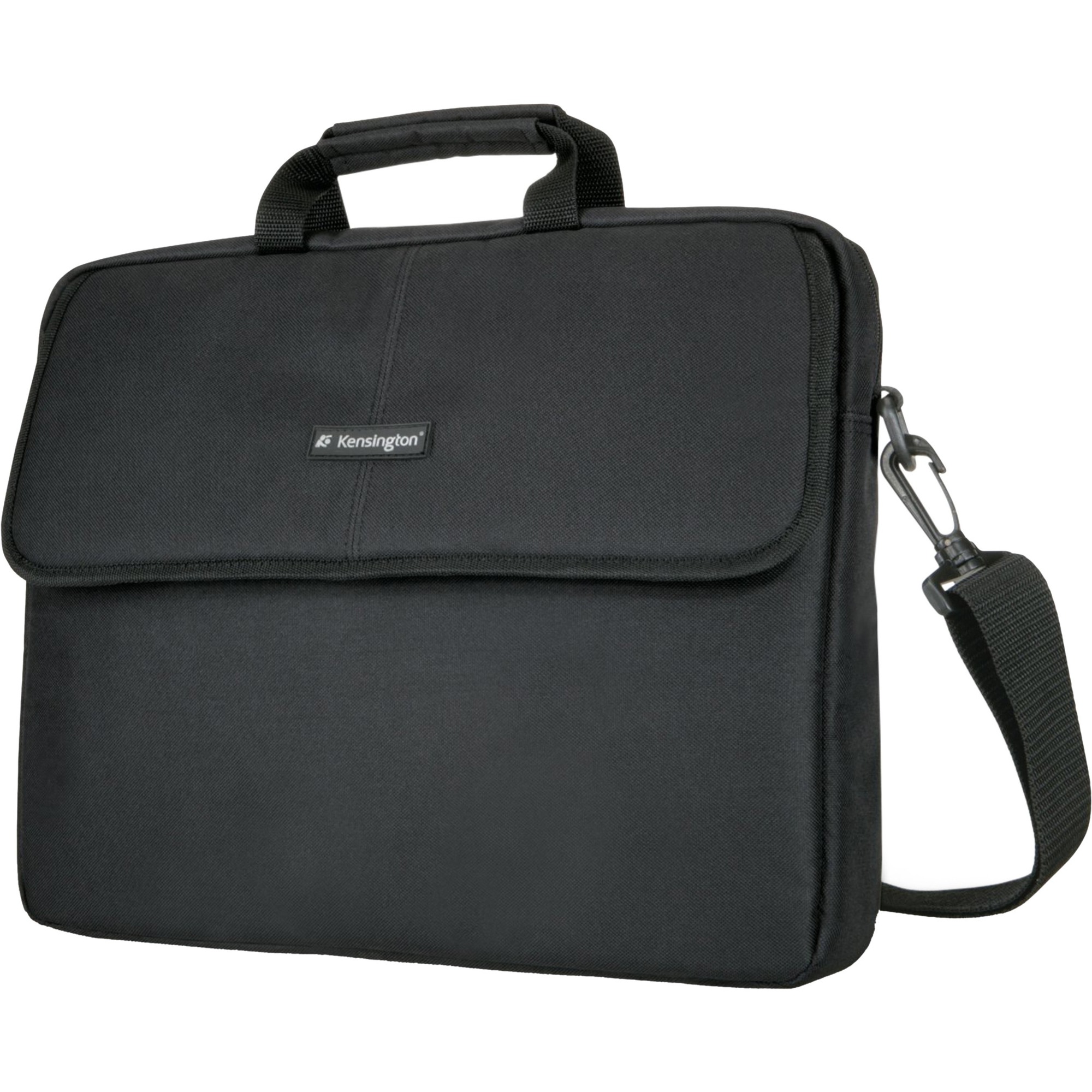 Kensington Simply Portable SP17 Carrying Case (Sleeve) for 17" Notebook - Black - Polyester Body - Shoulder Strap - 16" (406.40 mm) Height x 2.25" (57.15 mm) Width x 16" (406.40 mm) Depth - 5 / Carton