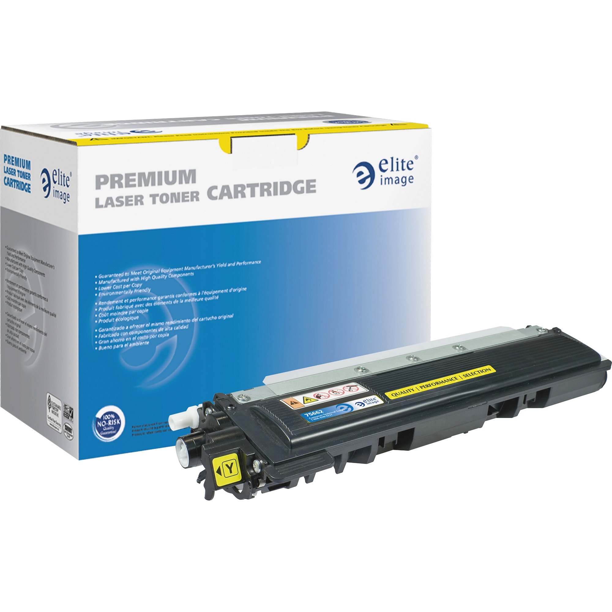 Elite Image Remanufactured High Yield Laser Toner Cartridge TN210Y - Yellow - 1 Each