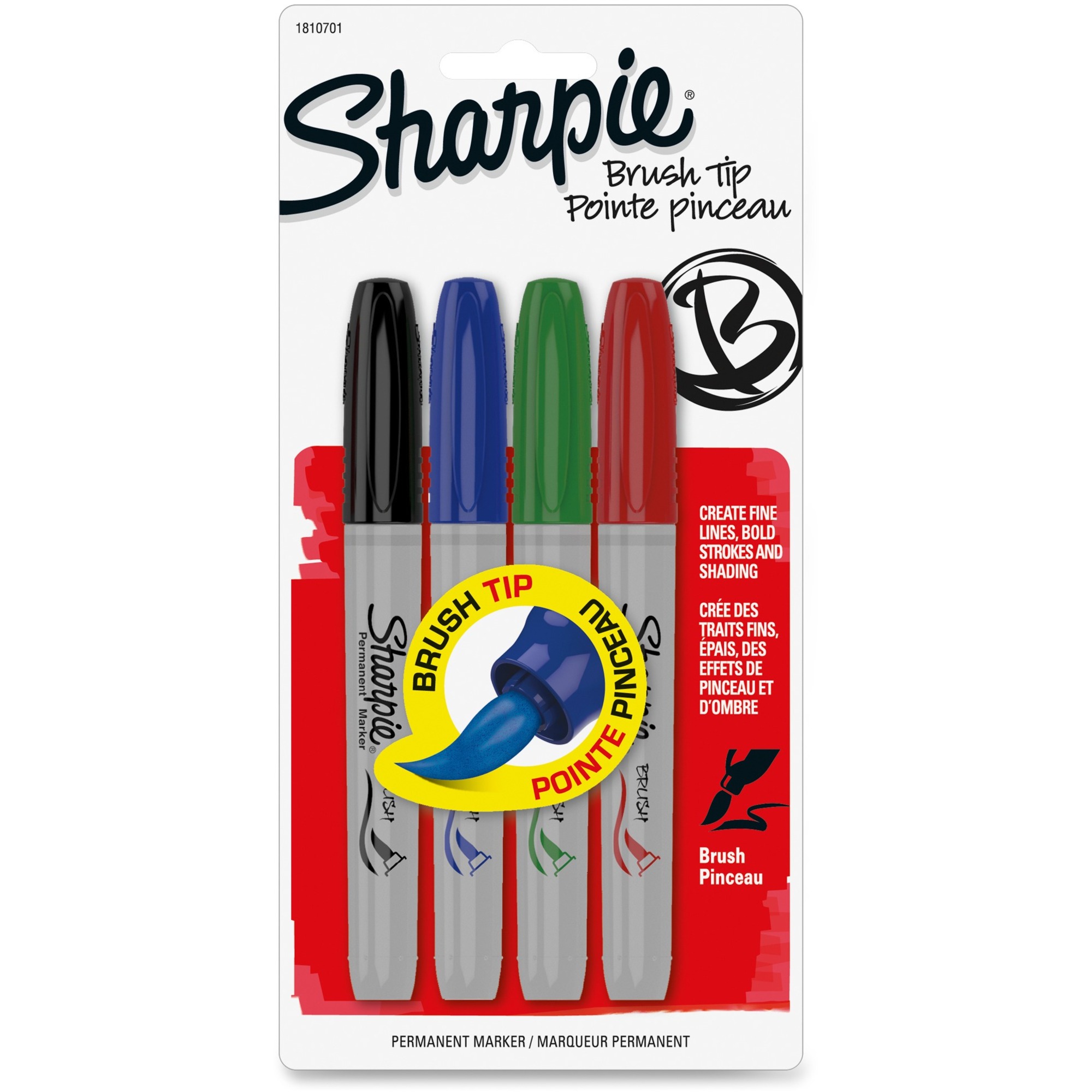 Sharpie Brush Tip Permanent Markers --SAN1810701