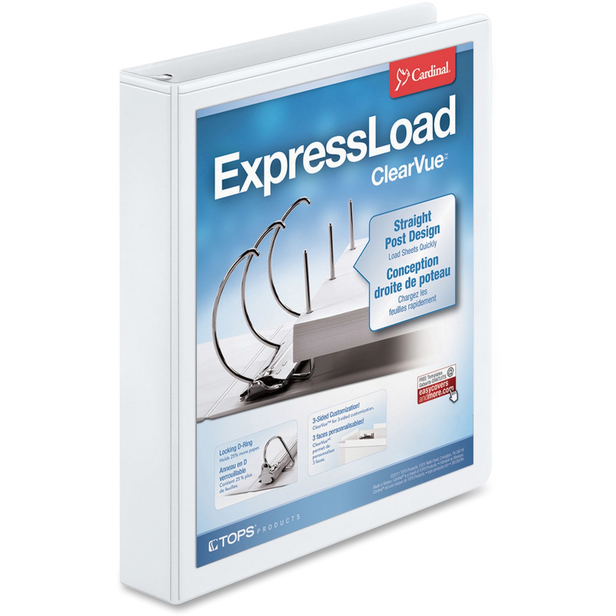 Cardinal&reg; ExpressLoad ClearVue Lock D-Ring Binder